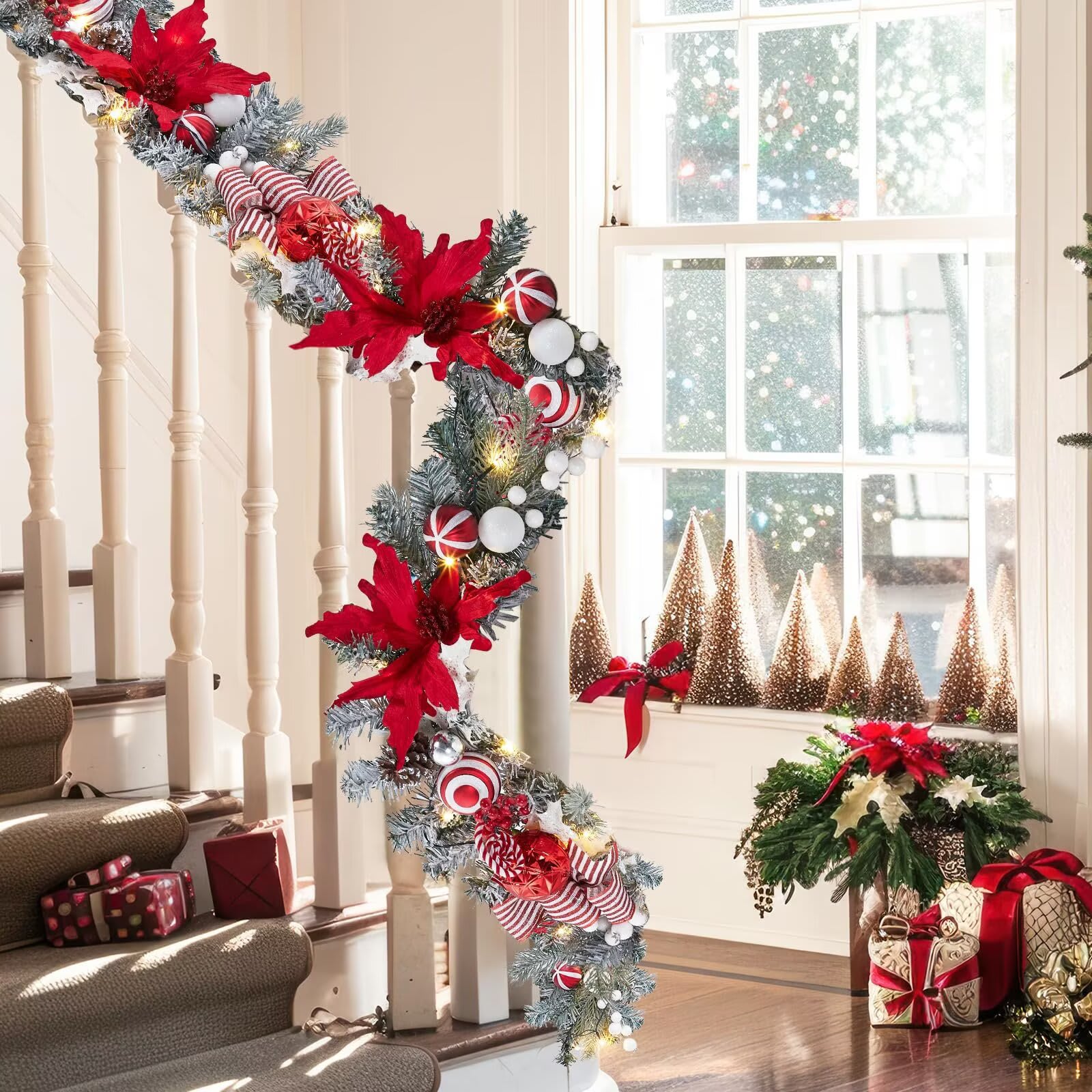 Qeetex JXNAG-PHO-15KA080V Artificial-Christmas-Garland - View #7