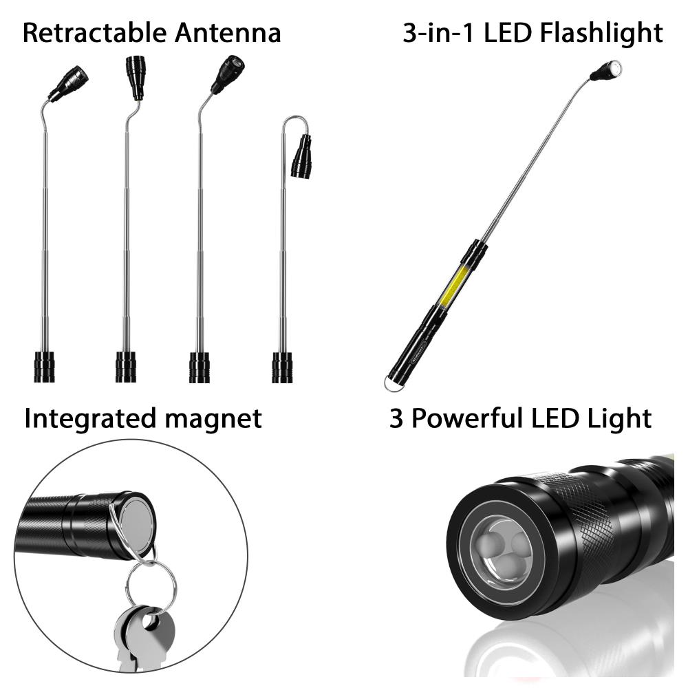 Telescoping Flashlight, Magnetic LED Flashlight BG-F001