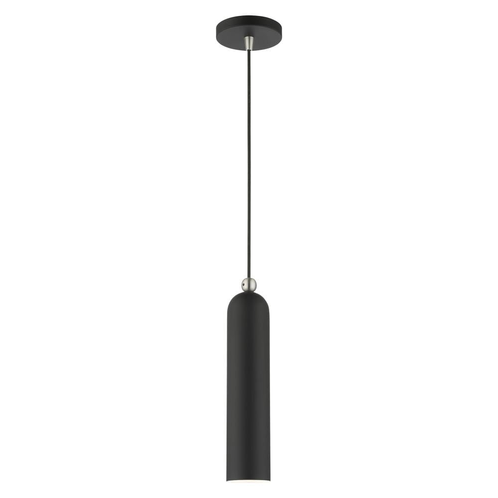 Livex Lighting 46751-04 Ardmore 1 -Light Black Modern/contemporary Cylinder Mini Hanging Pendant light