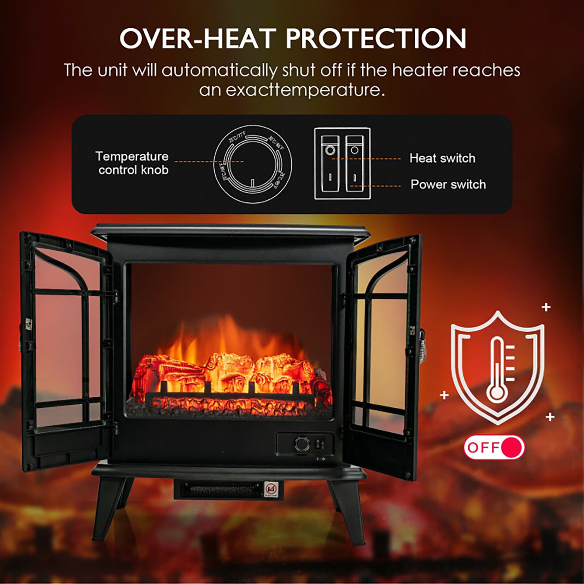 BABOOM BOM-59US-BK-CO Electric-Fireplaces - View #6