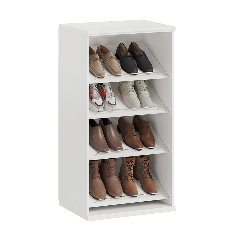 Style Selections Wilkes 21-in to 21-in W Open shelf Tower unit White Solid Shelving Wood Closet System