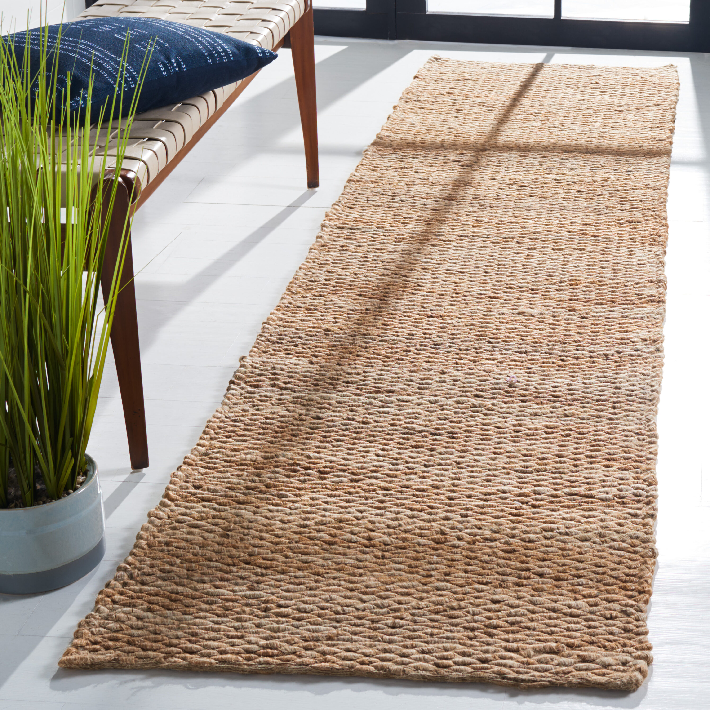  Natural Fiber 110 Natural Solid / Tonal 2ft-3in x 9ft Runner Rug