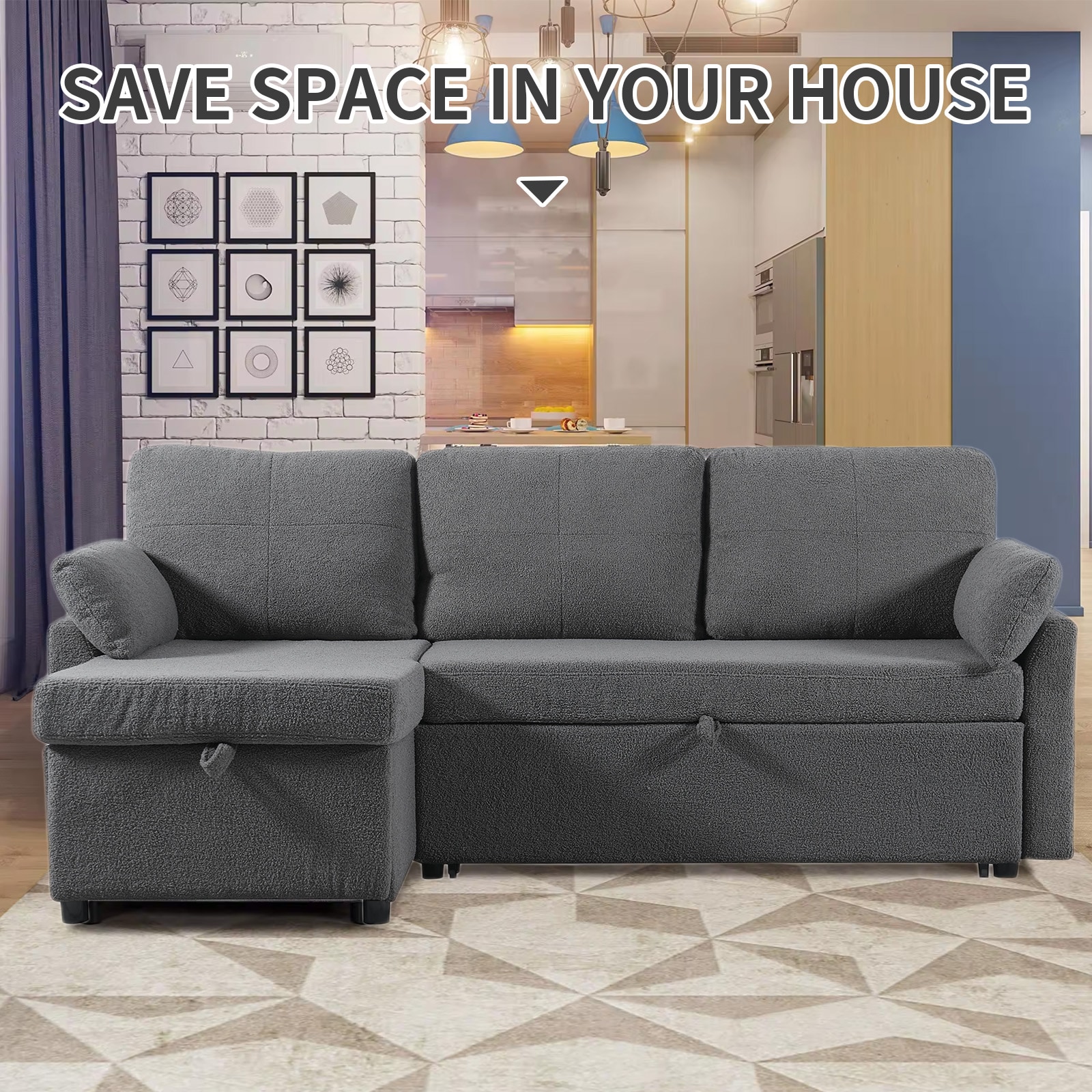 BWE A-9SOFA-05-GY Sofas-Loveseats - View #7