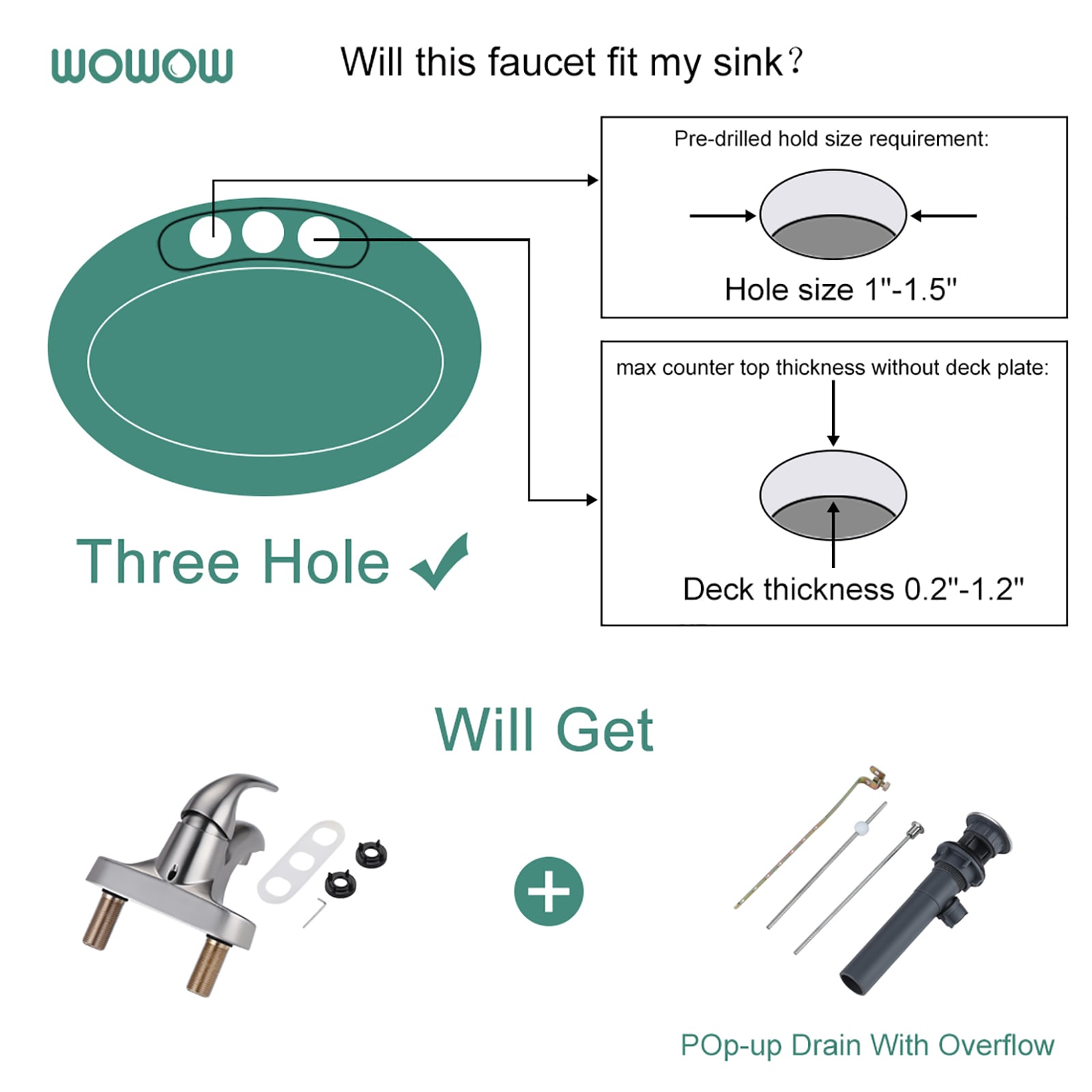 WOWOW 2320700-LW Lavatory-Faucets - View #4