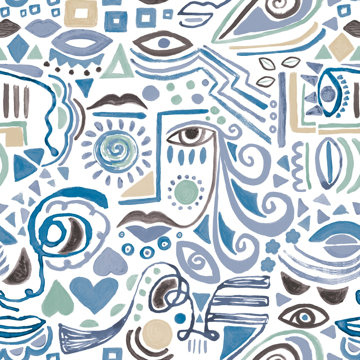 RoomMates RMK11899RL 28.29-Sq. Feet Blue Vinyl Novelty Self-adhesive Peel and Stick Wallpaper