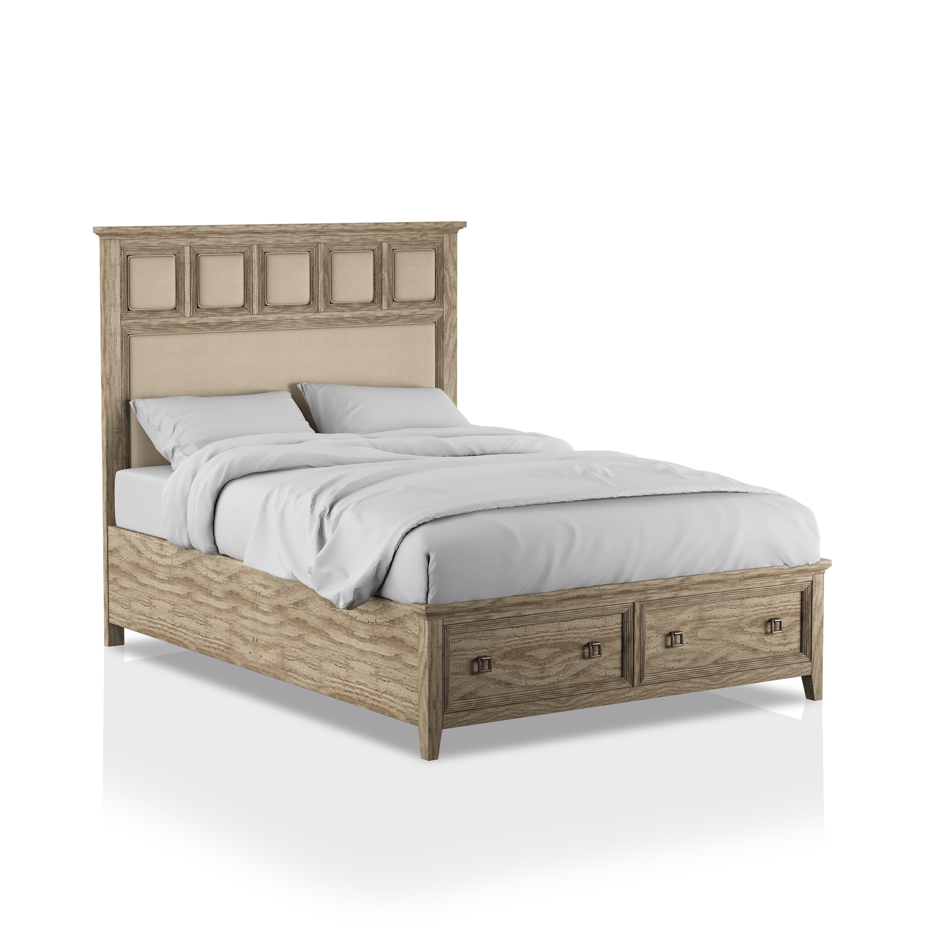 Costello Fully Upholstered Queen Bed Ivory