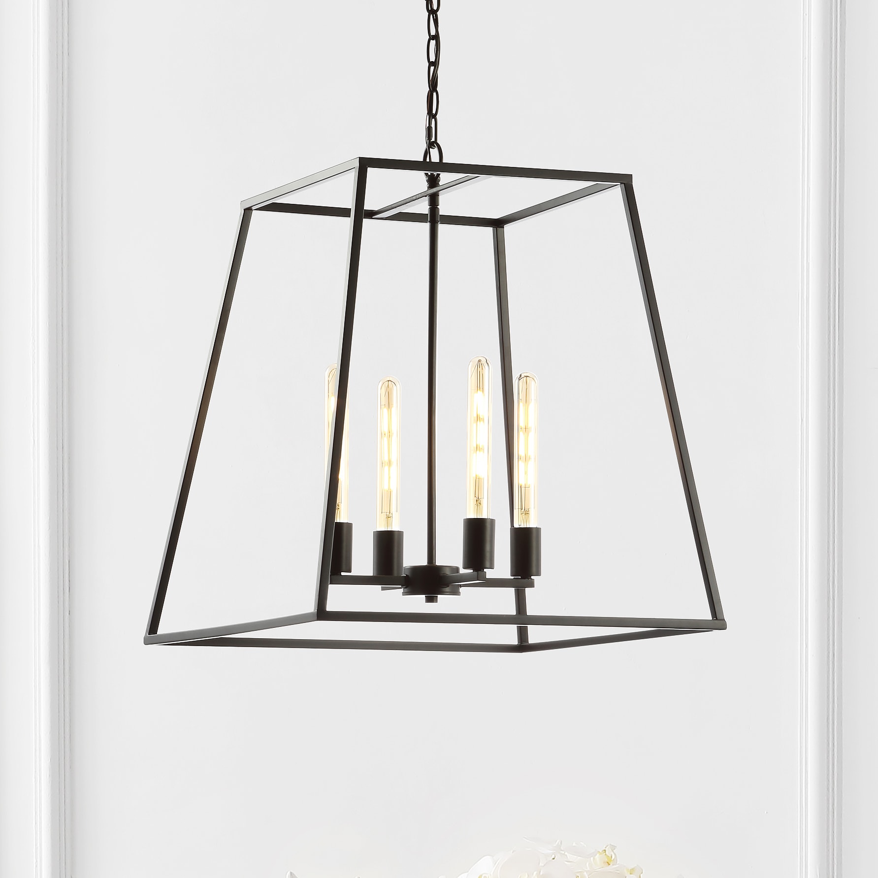 Hutson 21" Rustic French Country Cottage Oil-Rubbed Bronze LED Chandelier