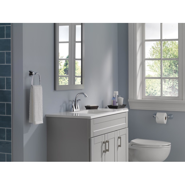 Delta Sandover Chrome 4-in centerset 2-handle WaterSense Bathroom Sink ...