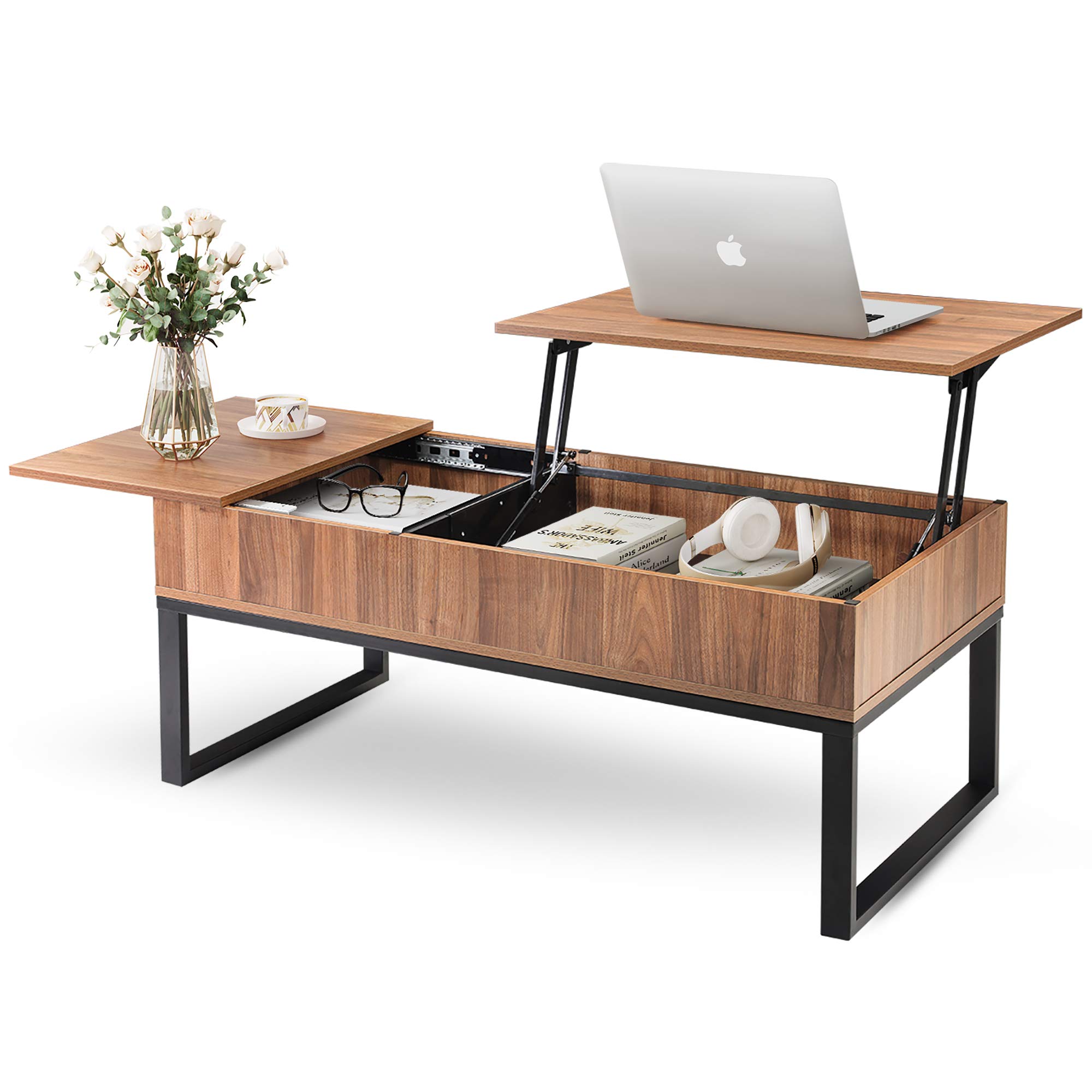 CASAINC TR-WF188189DAA Coffee Table Brown Wood Modern Coffee Table