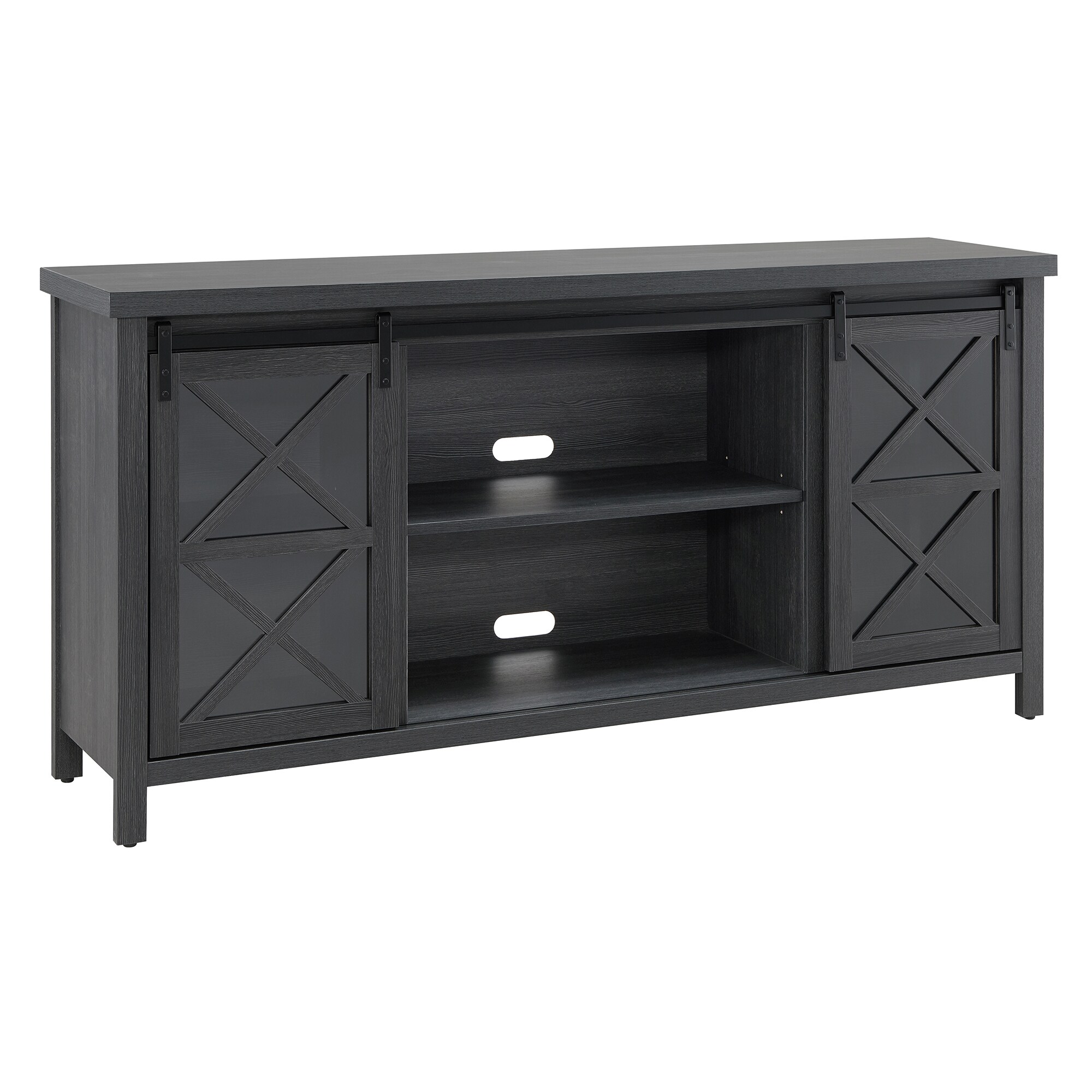 Hailey Home Clementine Transitional Charcoal Gray Tv Stand (Accommodates  TVs more than 70-in) in the TV Stands department at