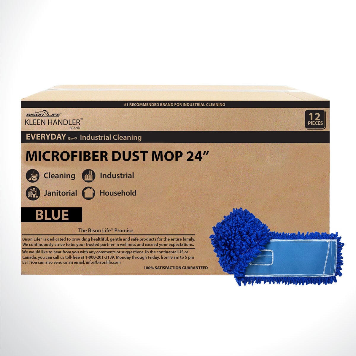 Commercial 24-Inch Microfiber Dust Mop Frame Set 6-Pack 