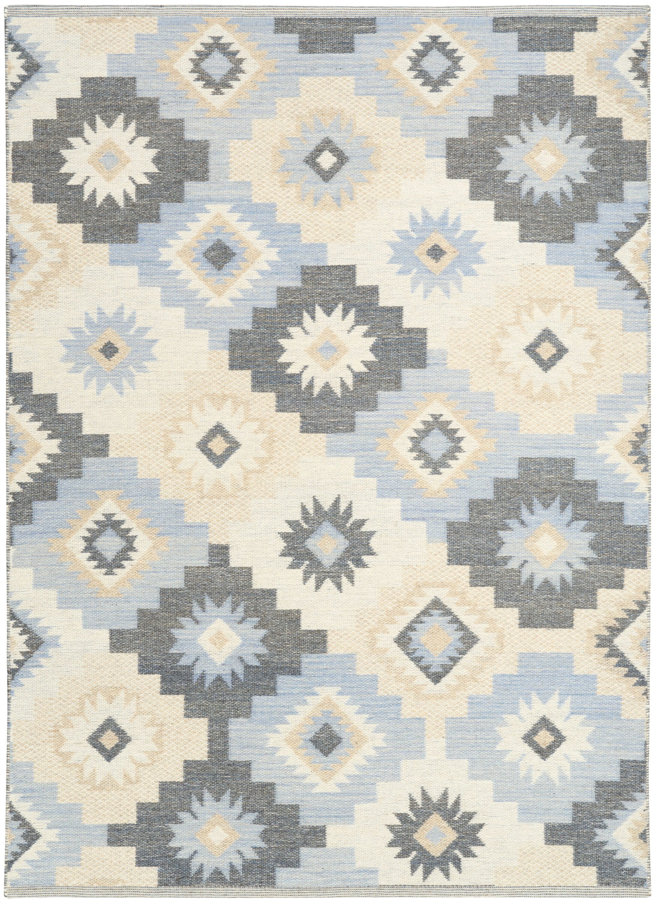  Home Copenhagen 8 x 10 ft Ivory Navy Indoor Area Rug