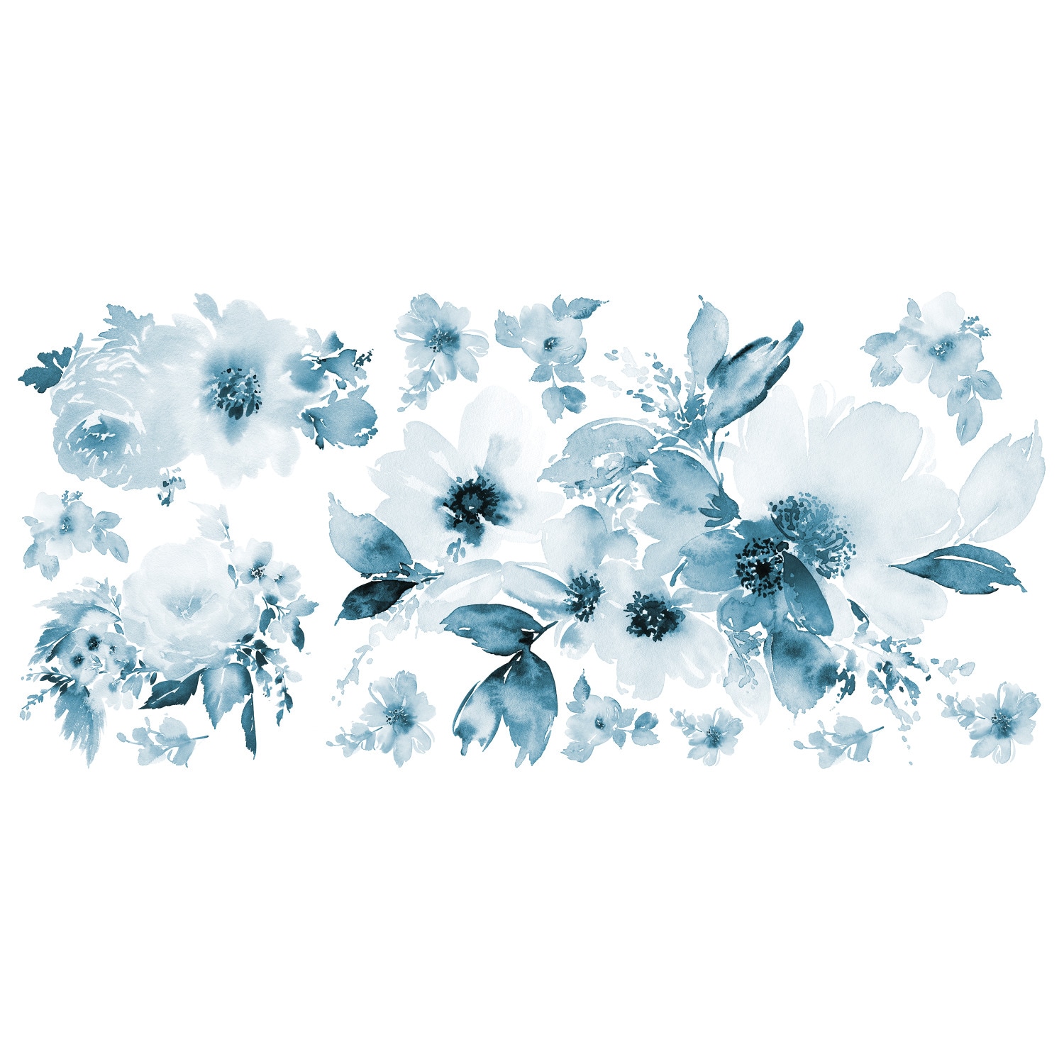 RoomMates RMK4708GM 27.95-Inches W x 18.26-Inches H Self-adhesive Blue Ivy/Vines Wall Decal