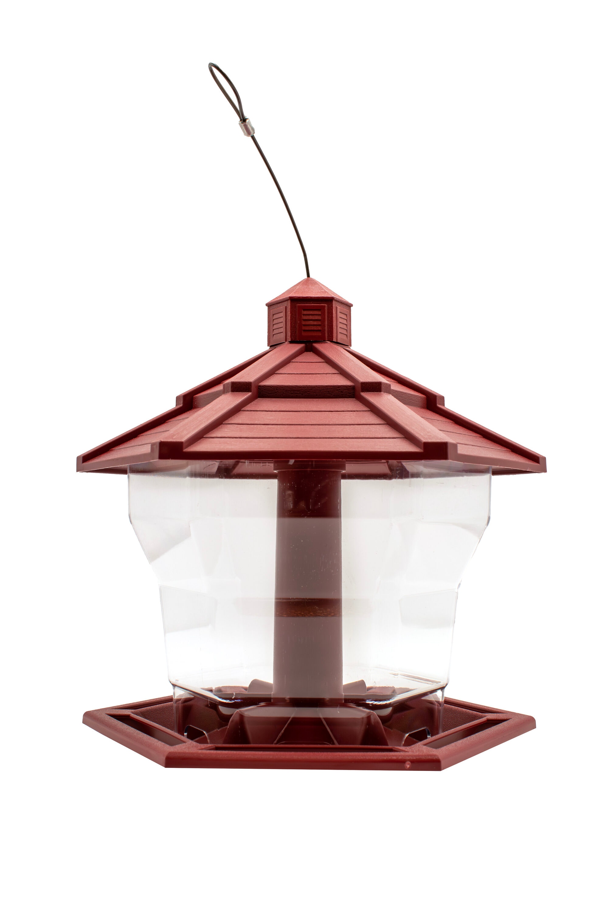 Pennington 100523094 EARTH SMART PETITE ECOZEBO Plastic Hanging Hopper Bird feeder - 2.5-lb