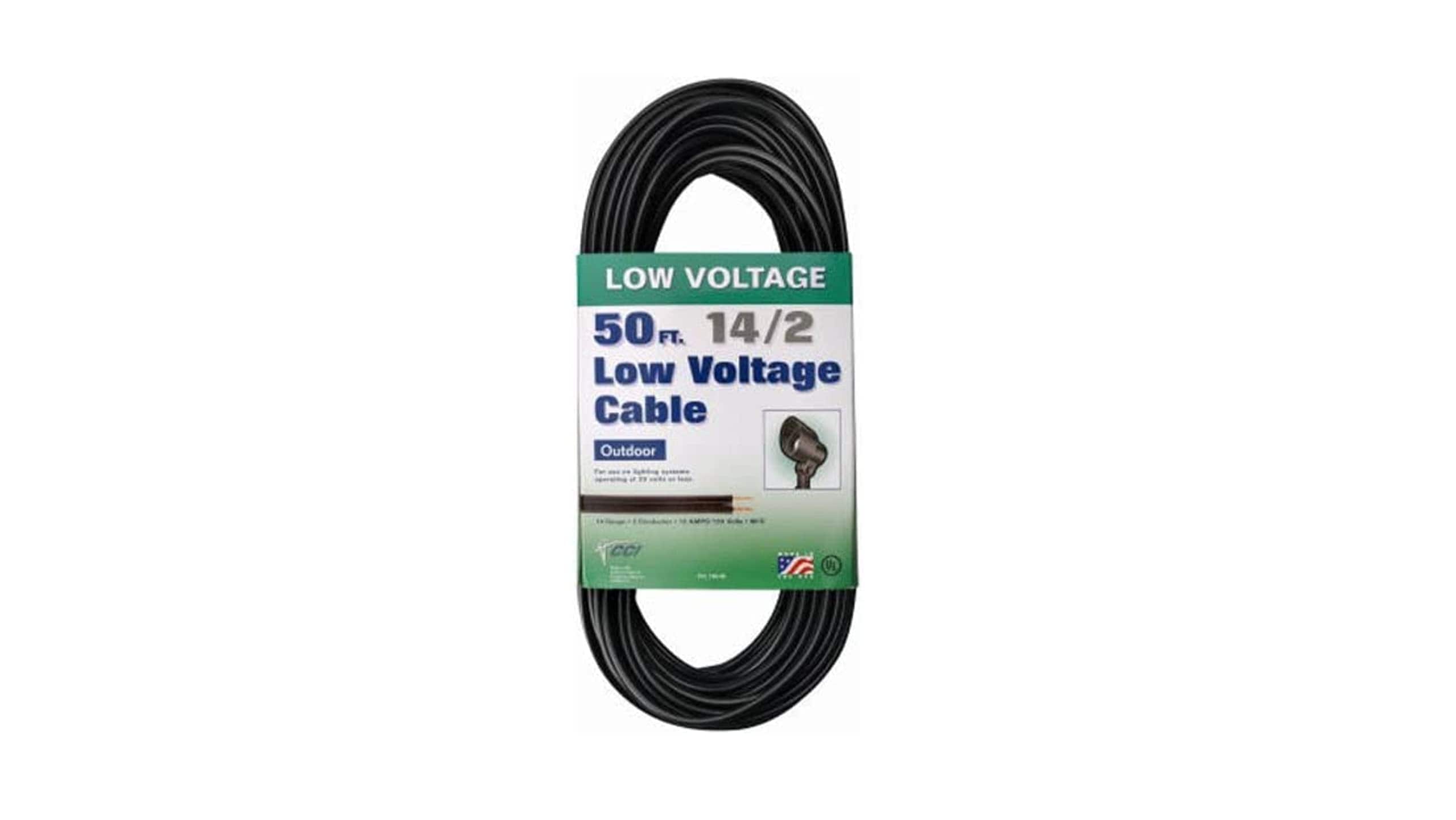 Woods 552127 Coleman Cable 14/2 Low Voltage Lighting Cable - 50 Feet of Durable Wire