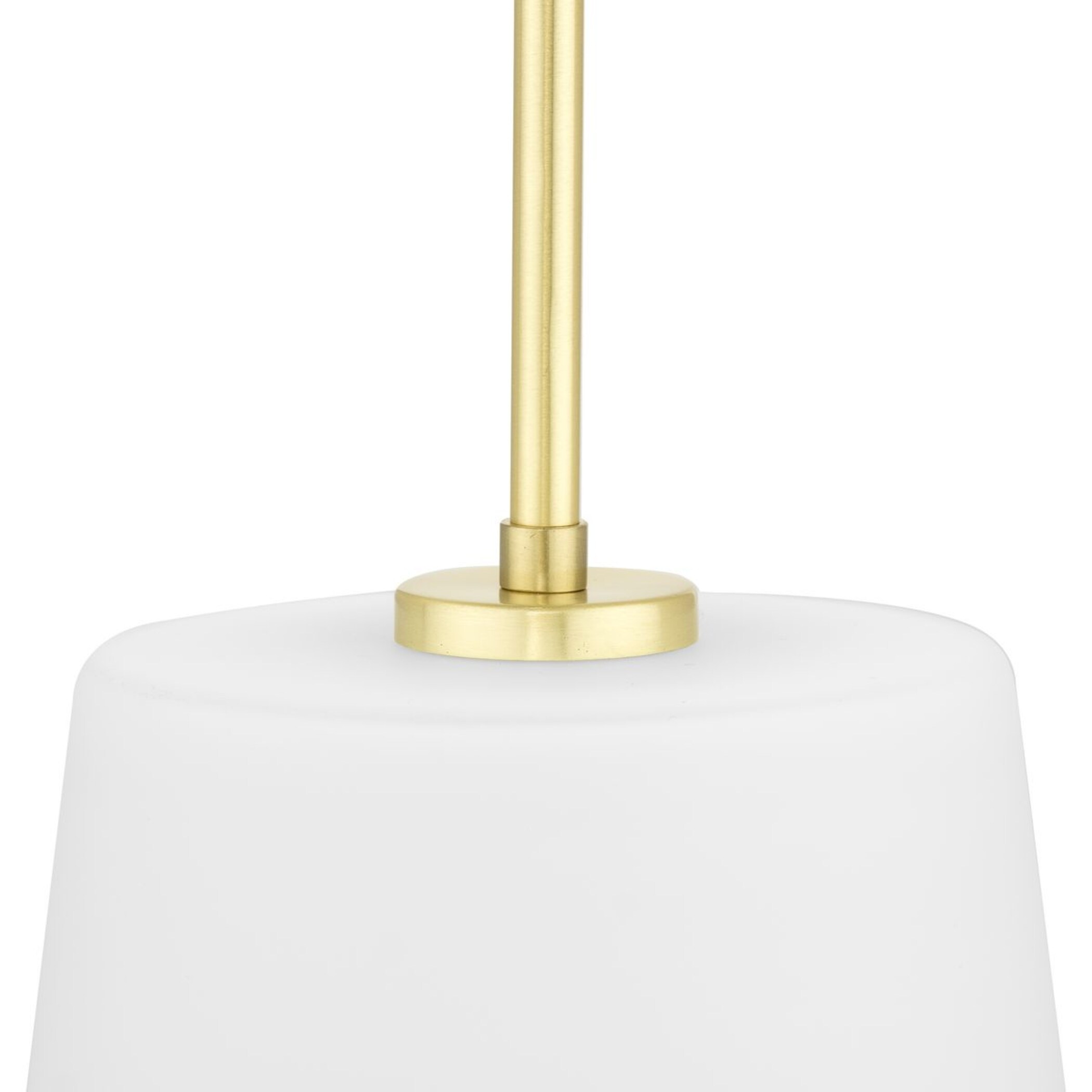 Clarion Satin Brass and Glass Pendant Light