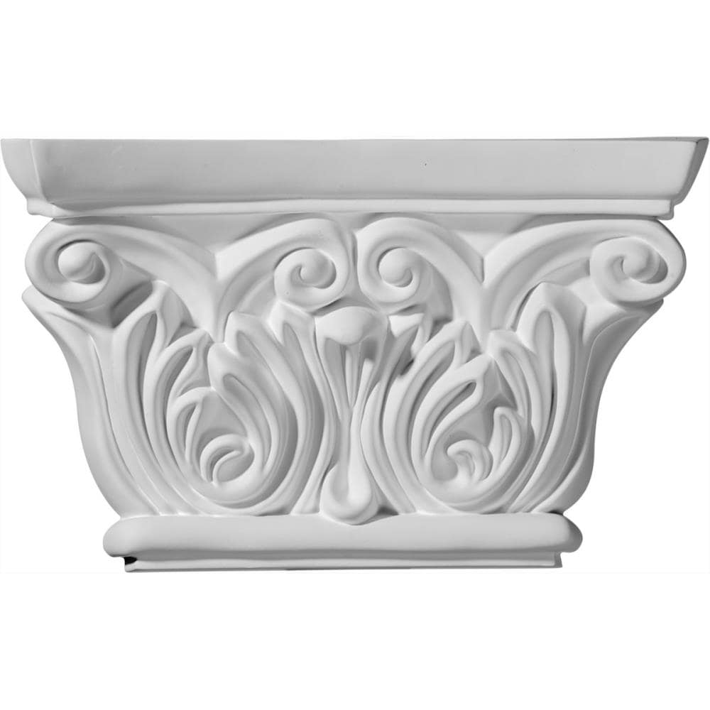 Ekena Millwork CAP08X05X02CH Chesterfield 8-5/8-in x 5-5/16-in Primed Urethane Capital Entry Door Casing Accent