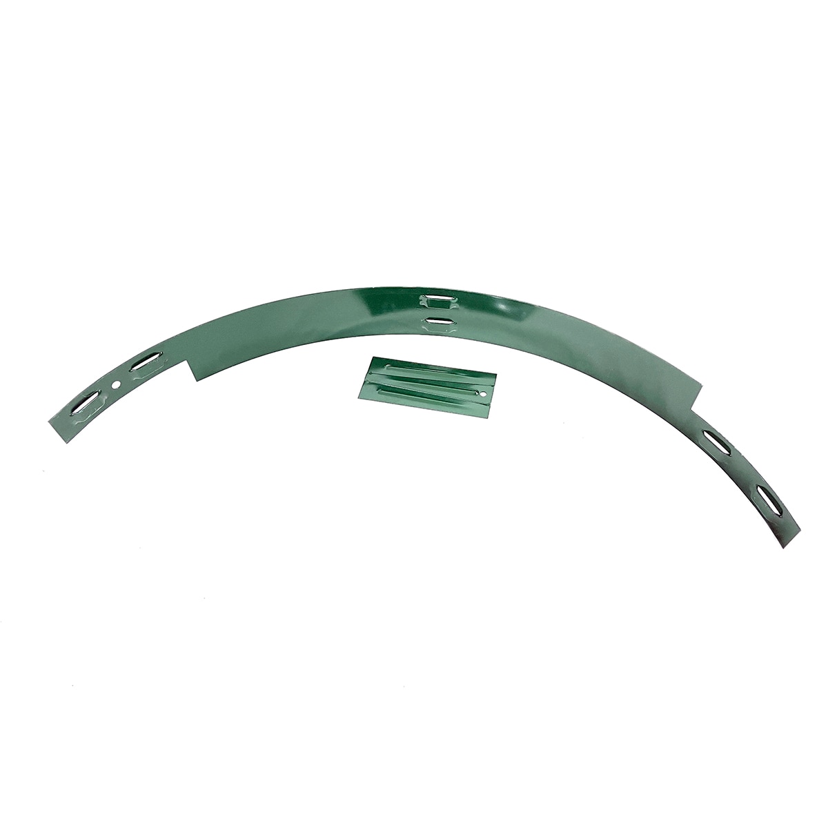 IRONRIDGE 070391 4-ft x 4-in Tree Ring Green Steel Landscape edging section with stakes