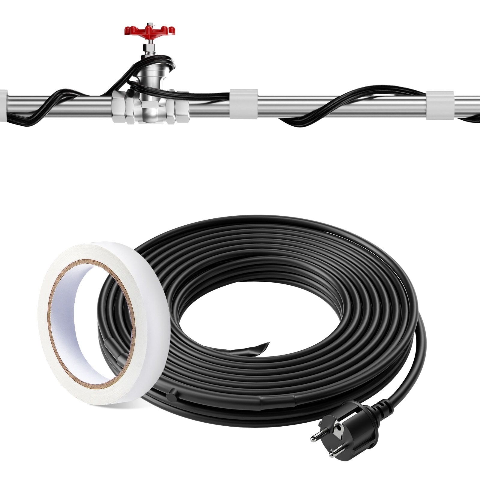 SVOPES SVOPESZDWDGWQ09515V1 Self-Regulating Pipe Heating Cable 12-ft Fiberglass 5 -Watt Tee Pipe heat cable