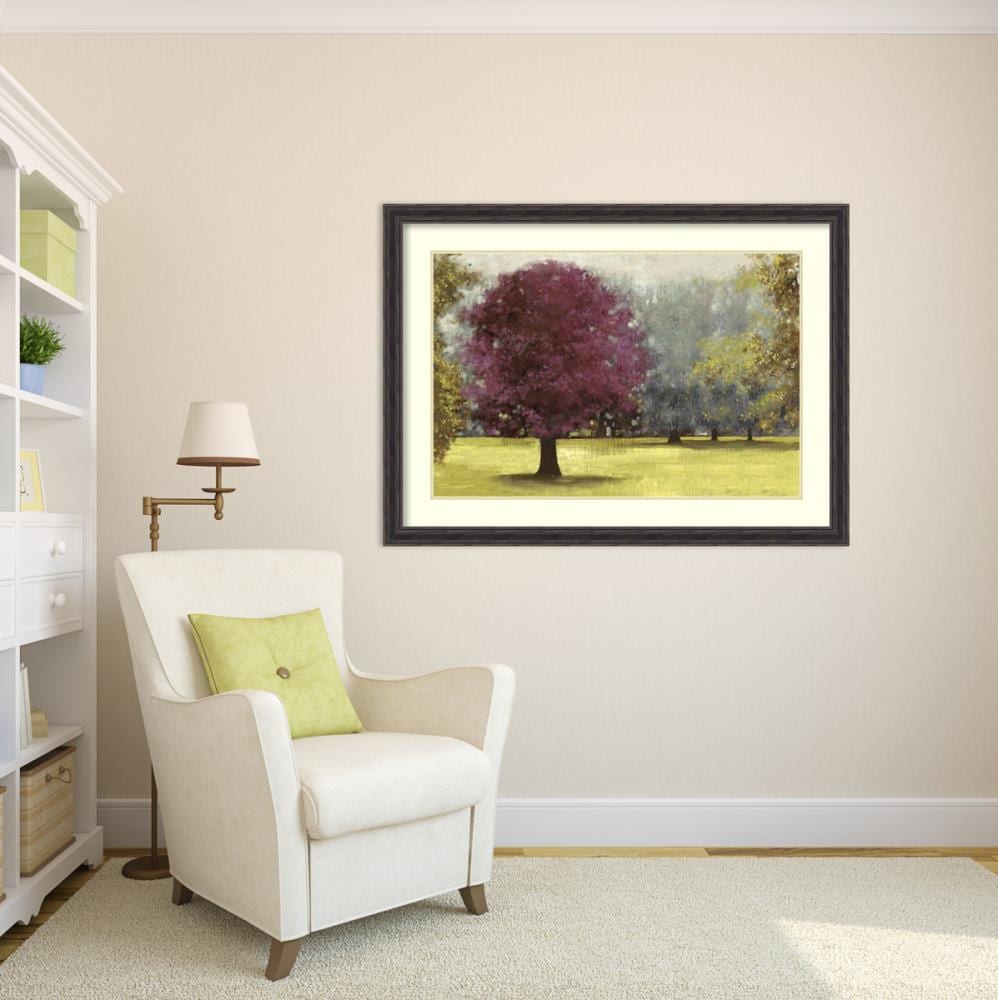 Amanti Art Brown Wood Framed 33.38-in H x 45.38-in W Landscape Paper ...
