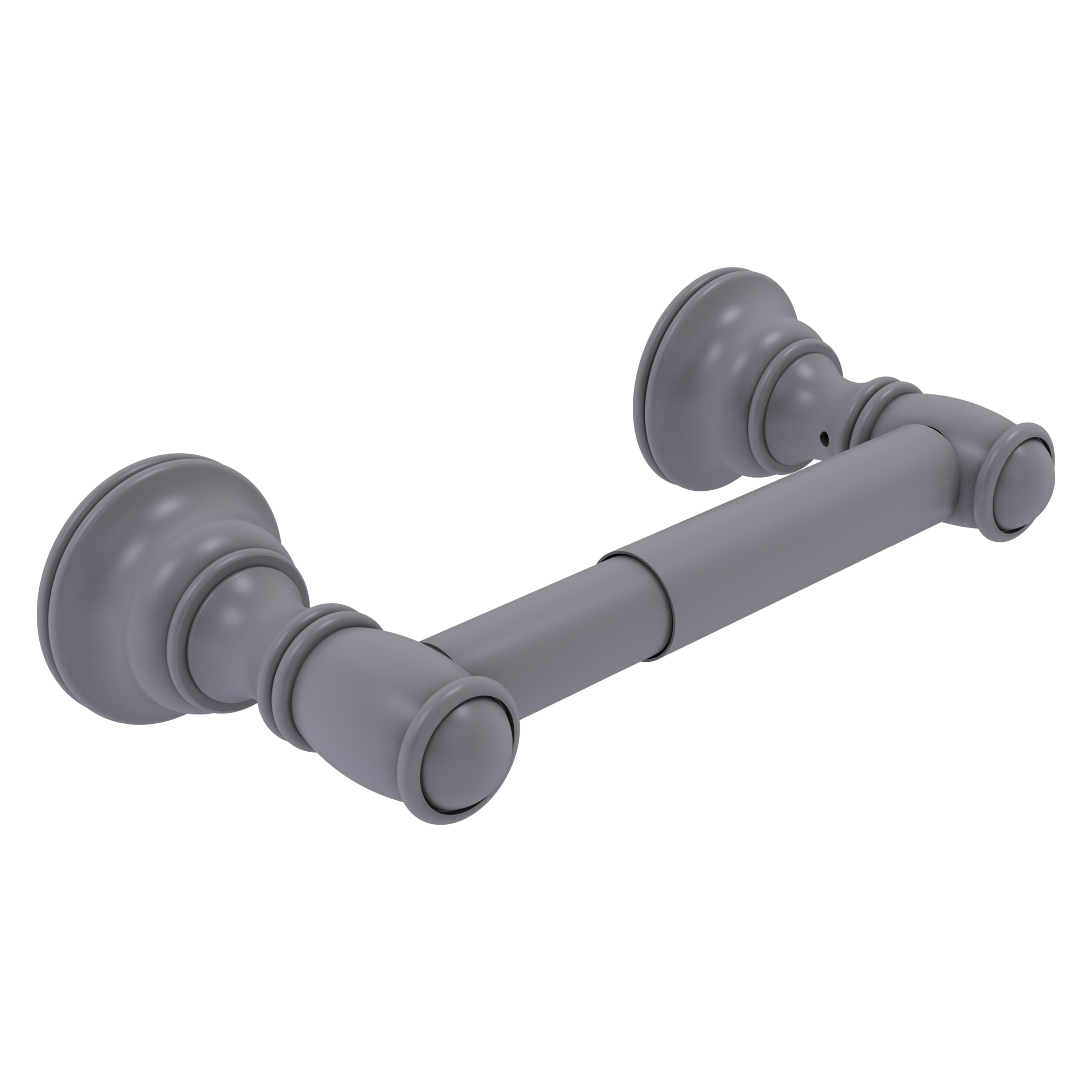 Allied Brass CL-24-GYM Carolina Matte Gray Wall mount Double post Toilet Paper Holder 1 -Rolls with Storage