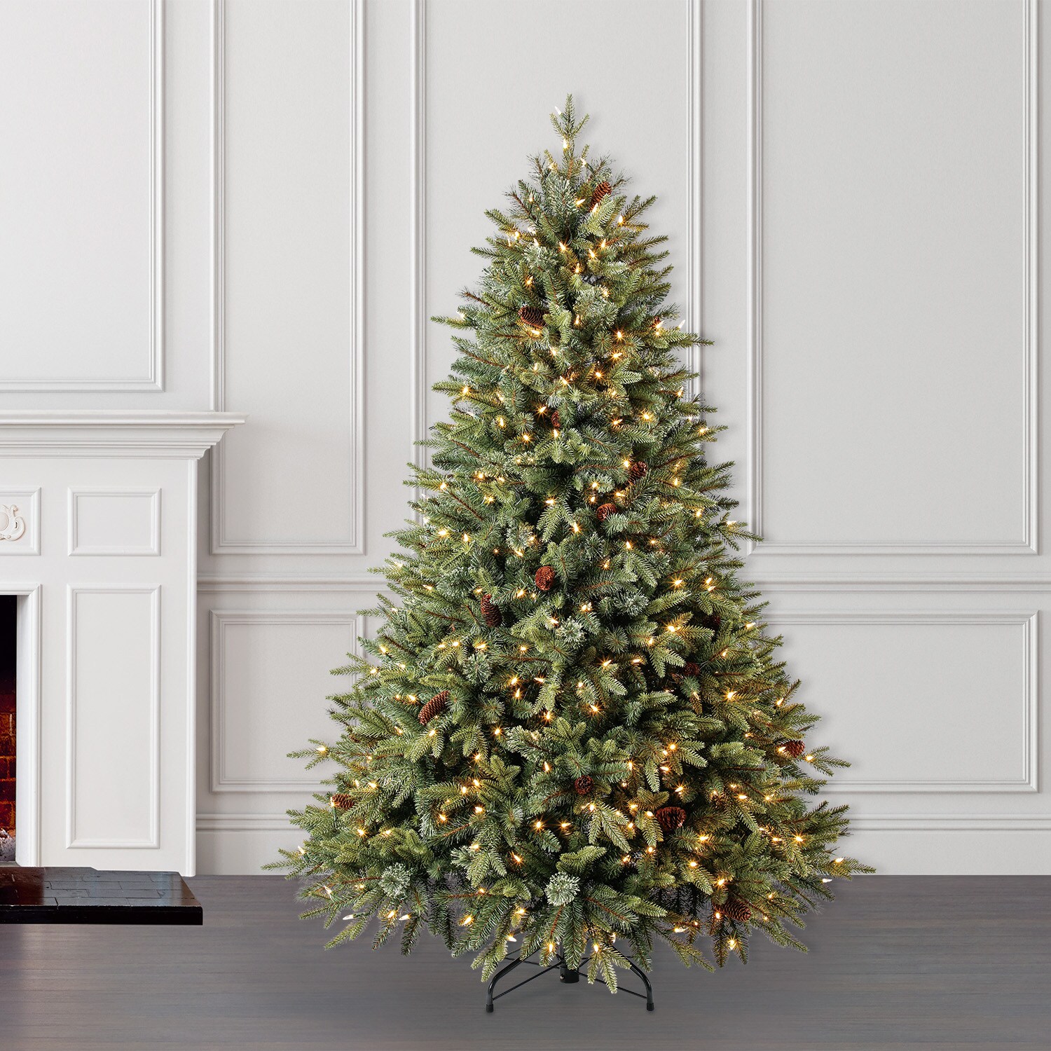 Holiday Living 6-ft Hayden Pine Artificial Christmas Tree with LED ...