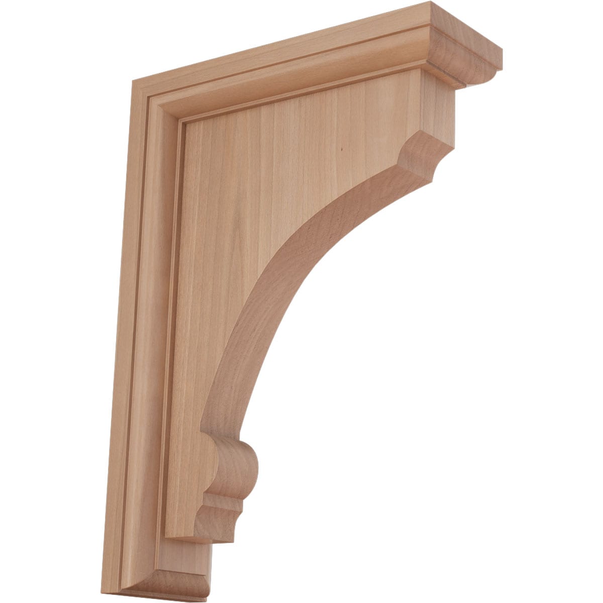 Ekena Millwork BKTW02X07X10TMCH Thompson 2-1/2-in x 7-in x 10-in Cherry Brown Wood Standard bracket