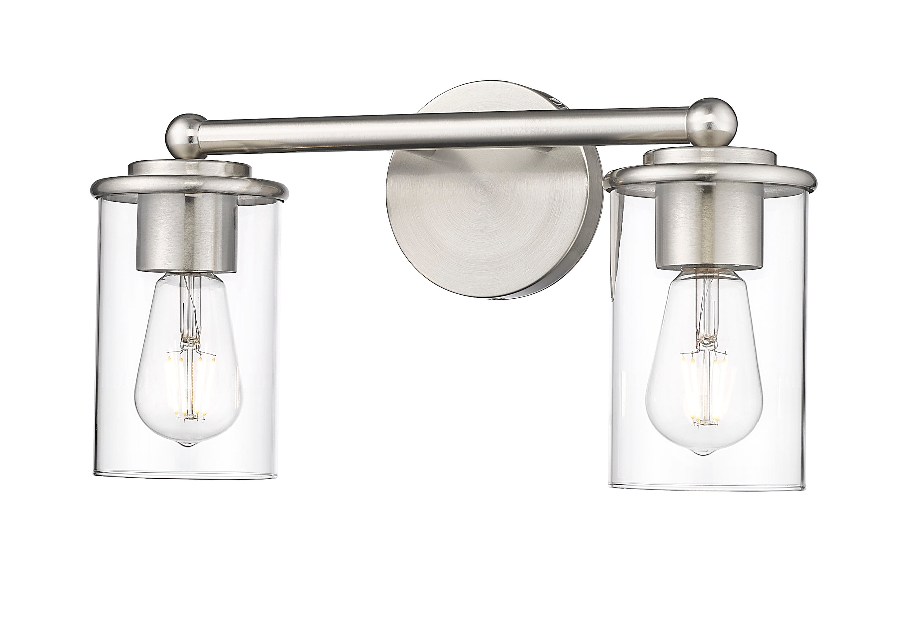 Z-Lite 742-2V-BN Thayer 16-in 2 -Light Brushed Nickel Transitional Vanity light