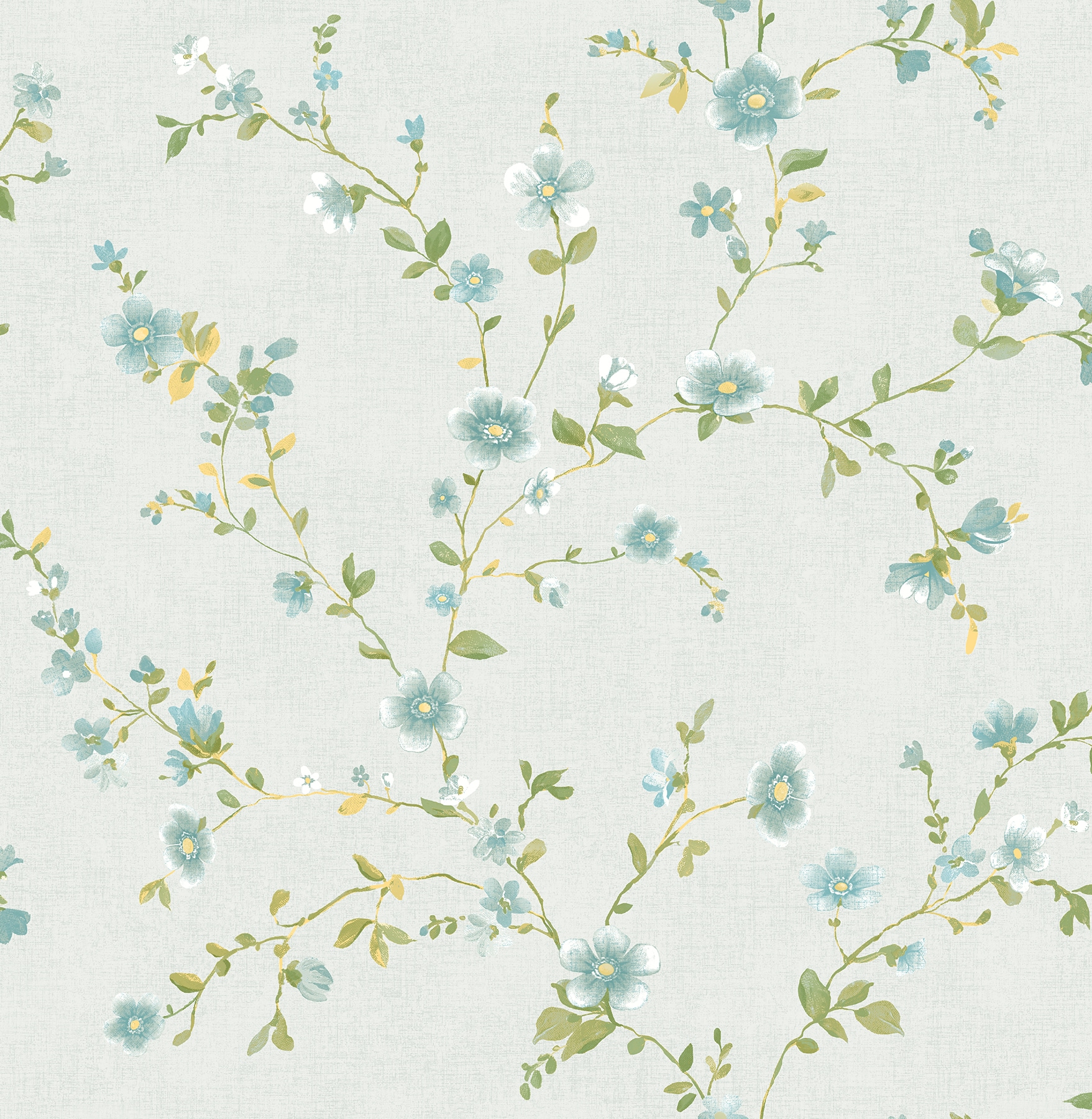 A-Street Prints 2657-22248 Ami 56.0000-Sq. Feet Light blue Non-woven Floral Unpasted Wallpaper