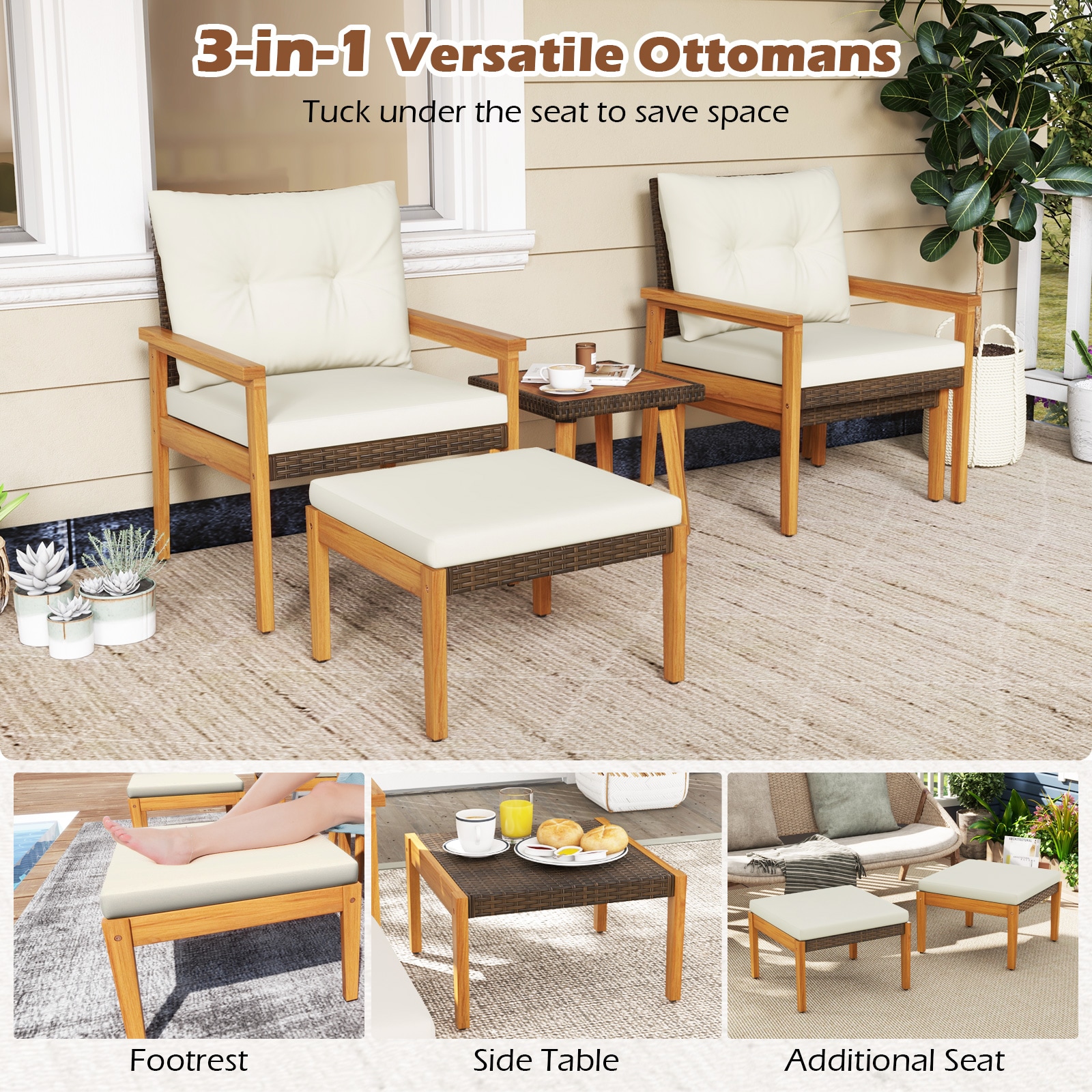 Ayelon 575WHLW4KHW72 Patio-Conversation-Sets - View #2