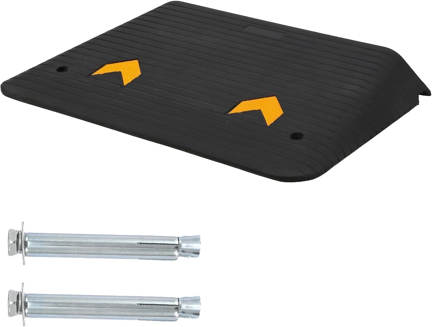 GAOMON 2 Pack Rubber Threshold Ramps - 3.5in Heavy Duty Wheelchair Door Ramps with Non Slip Surface and 33000LBS Capacity for Garage Driveway and Entry Access