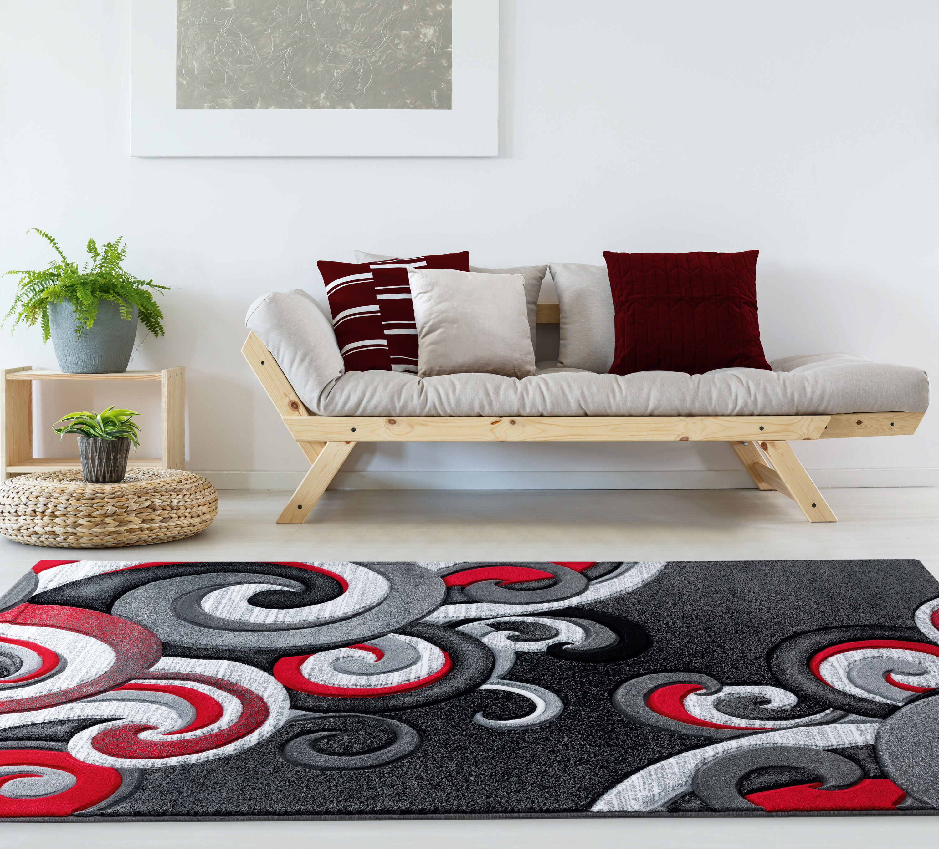 United Weavers Of America 2050 11330 88R Bristol 8 x 8 (ft) Polypropylene Red Round Indoor Paisley Area rug