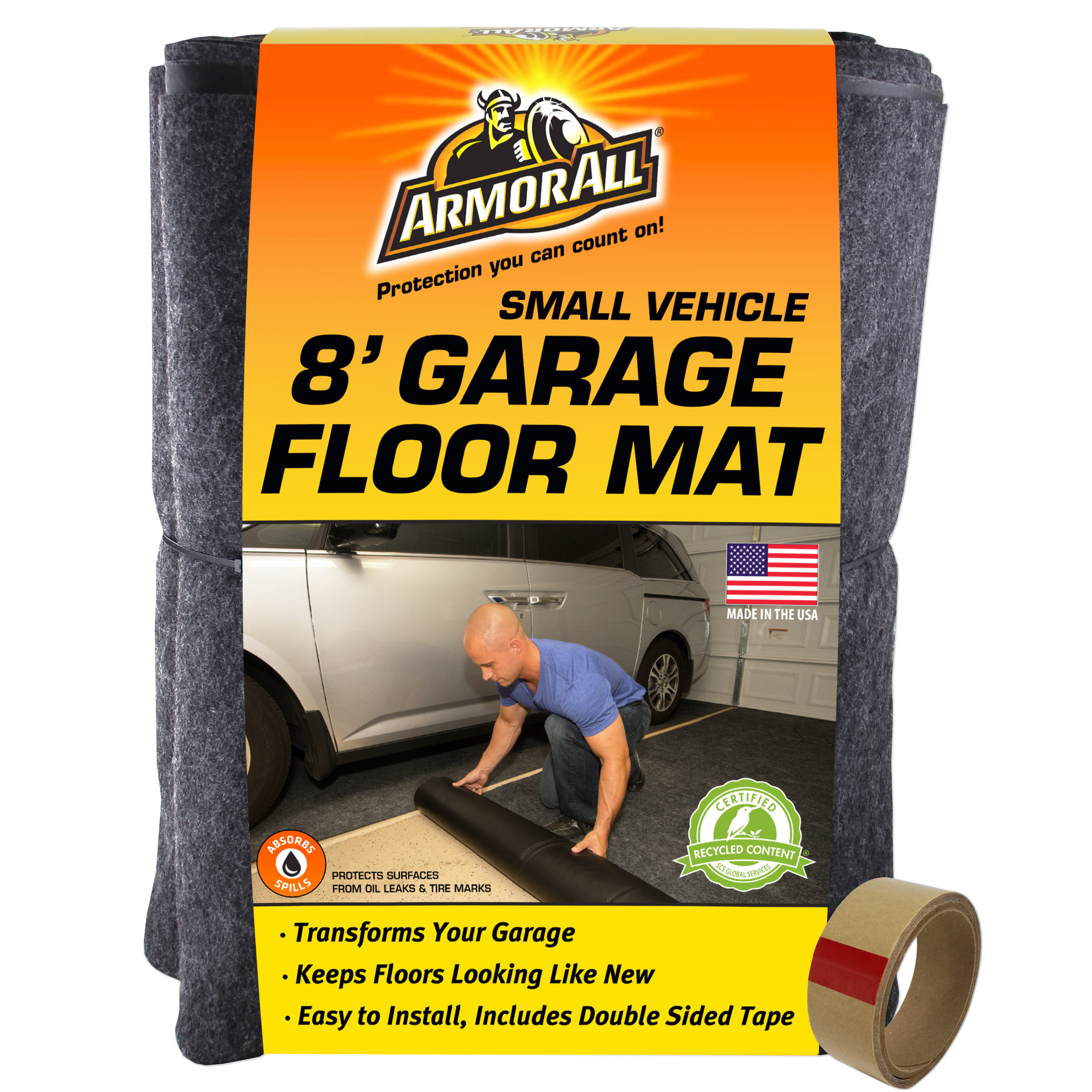 Armor All AASMVC88100 8-2/5-ft x 7-2/5-ft x 130-mil T Polyester Garage Flooring Roll ( 61.11-Sq. Feet )