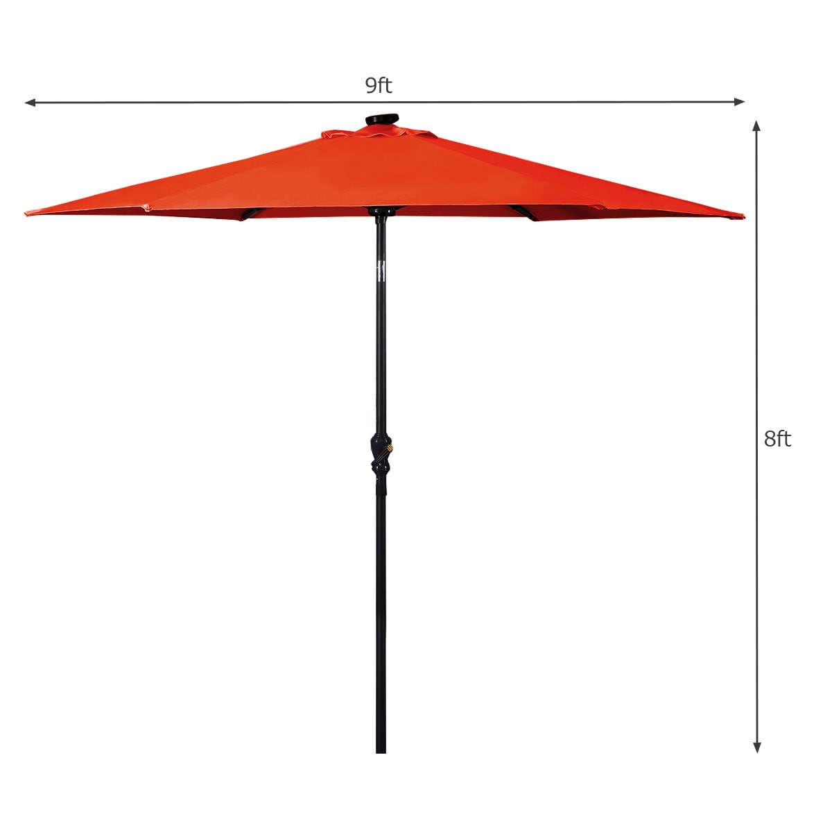 Costway OP2804OR Umbrellas-2 - View #4