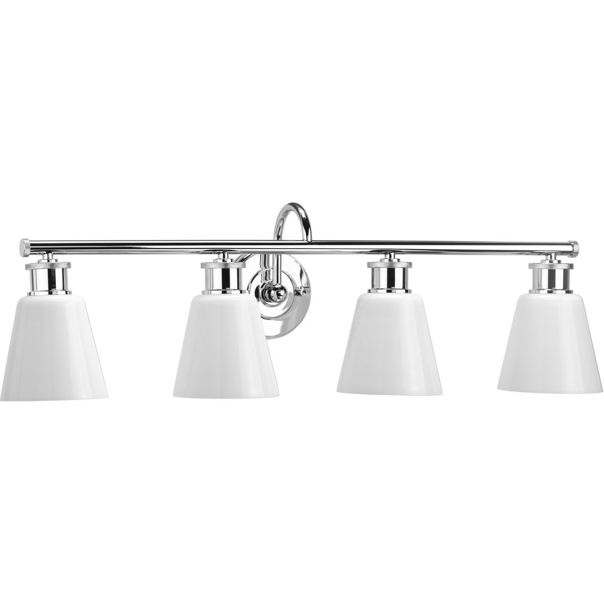 Progress Lighting P300317-015 Ashford 33.5-in 4 -Light Polished Chrome Coastal Vanity light