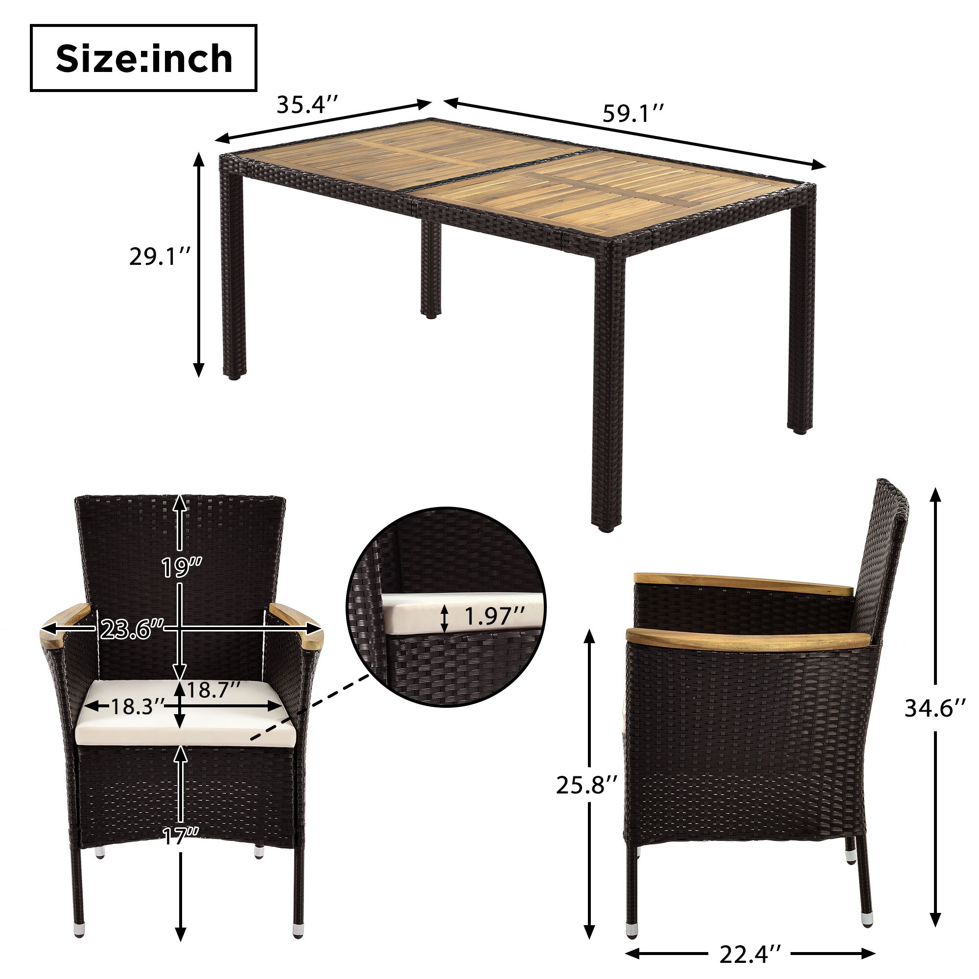 Nestfair HPGO209D Patio-Dining-Sets - View #9