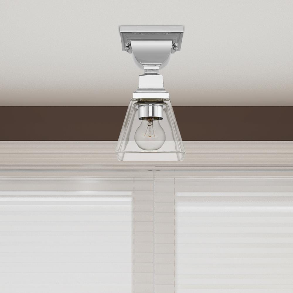 Whitfield Polished Chrome 1-Light LED Flush Mount with Clear Glass