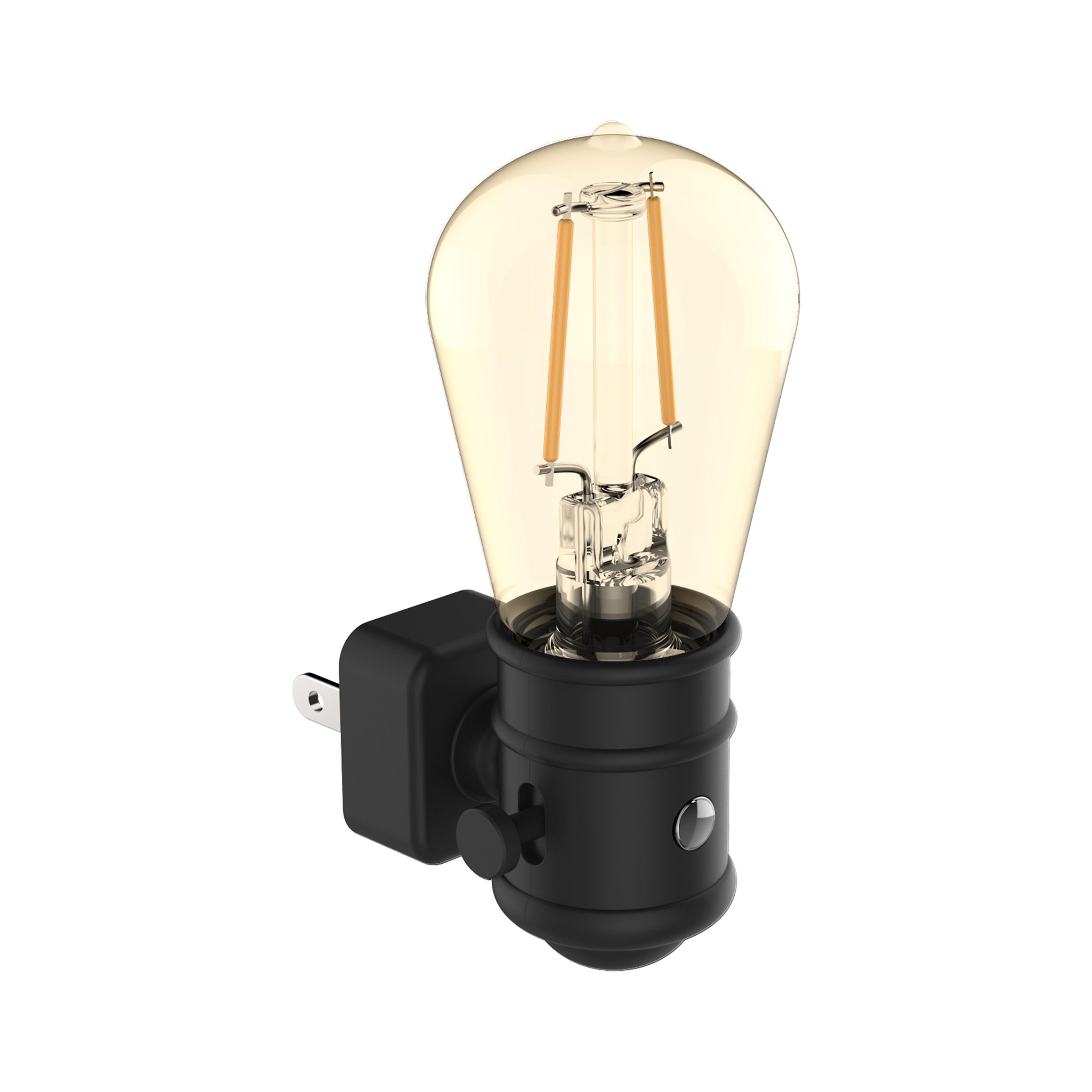 GE Vintage Farmhouse Nightlight Black LED Motion Sensor Auto On/Off Night  Light