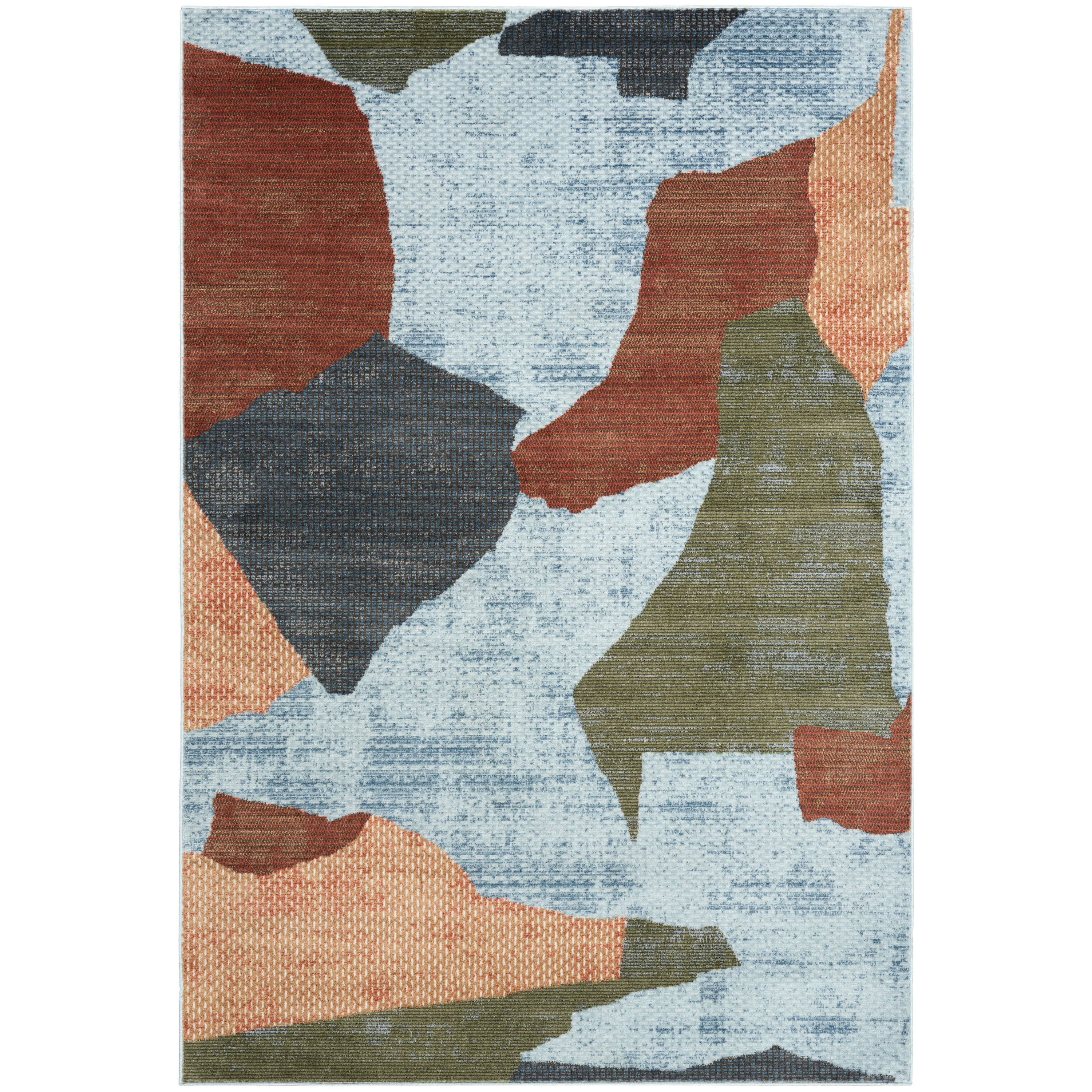  Home Nordic 5 x 7 ft Blue Multicolor Indoor Area Rug