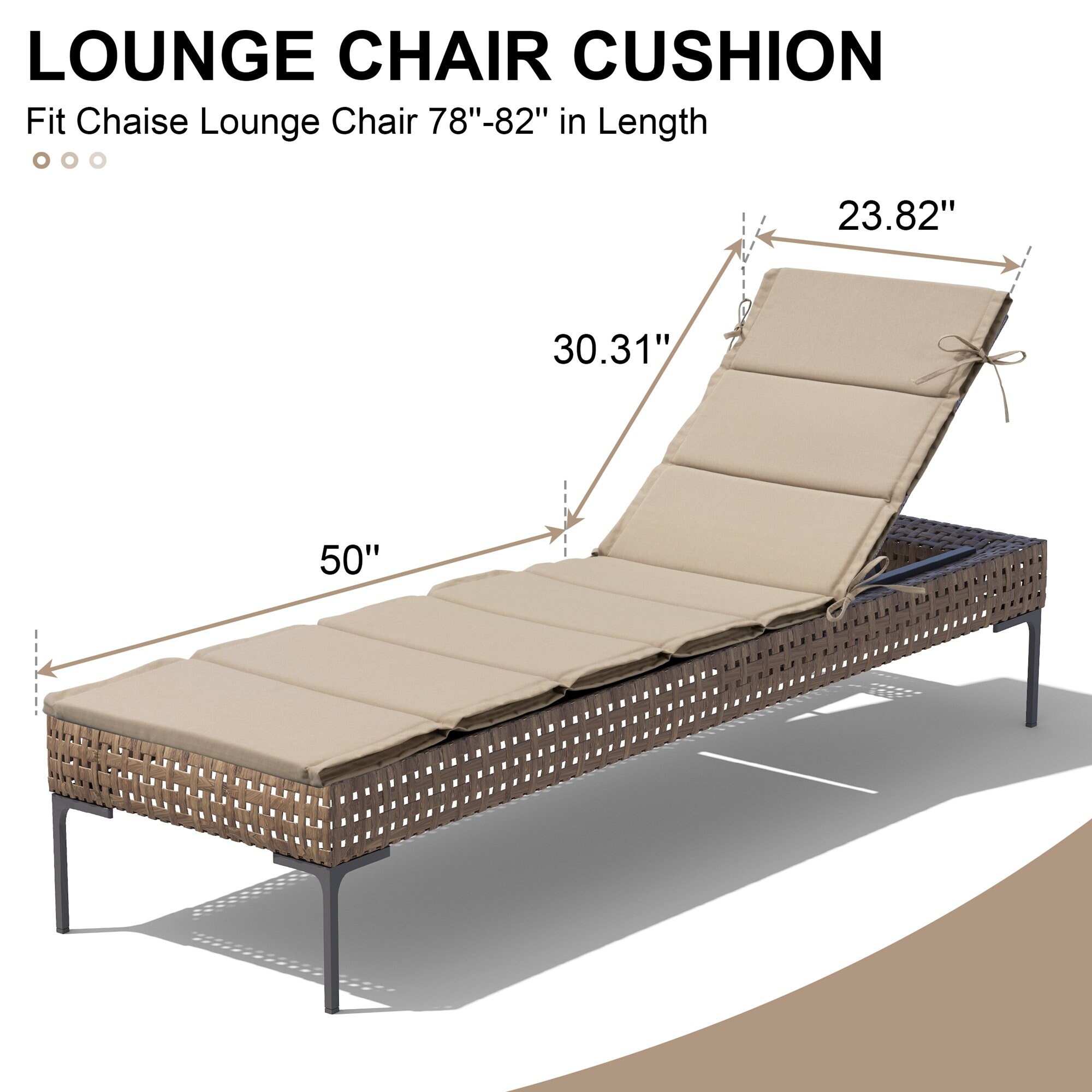 CloudFly CL-CU004BEI80-1 Patio-Furniture-Cushions - View #3