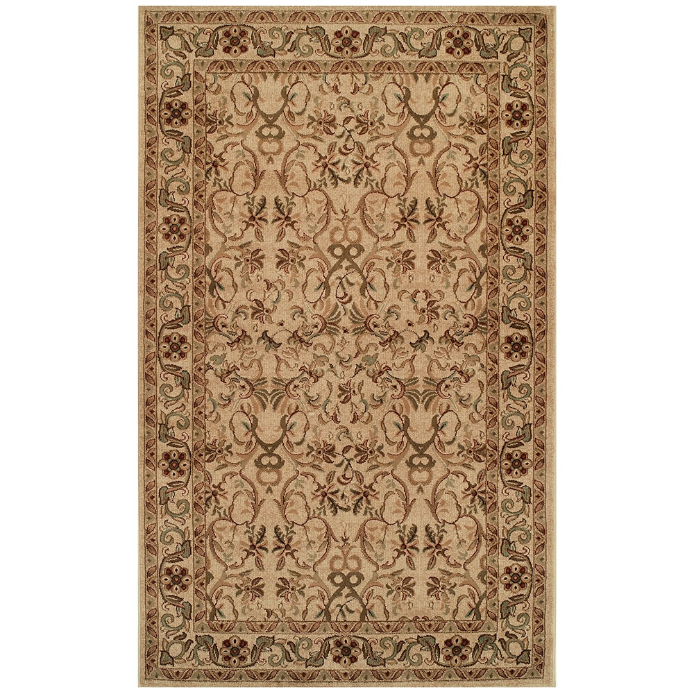 Superior 4X6RUG-HERITAGE-IV 4 x 6 (ft) Polypropylene Multicolor Rectangular Indoor Floral/Botanical Mid-Century Modern Area rug