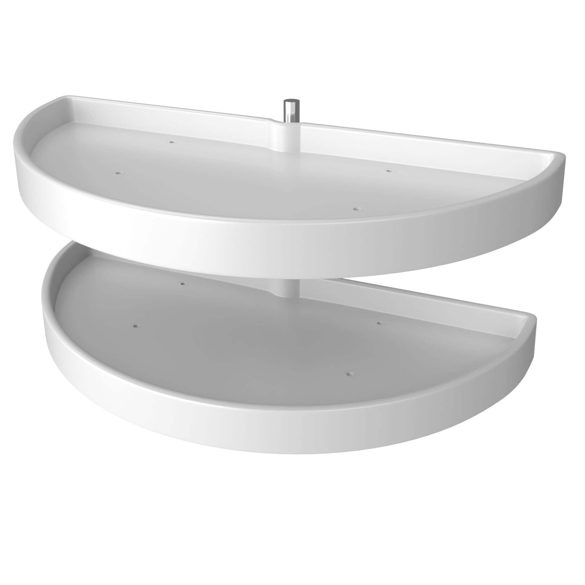 Rev-A-Shelf 239035 2 -Tier White Plastic Half moon Cabinet Lazy Susan
