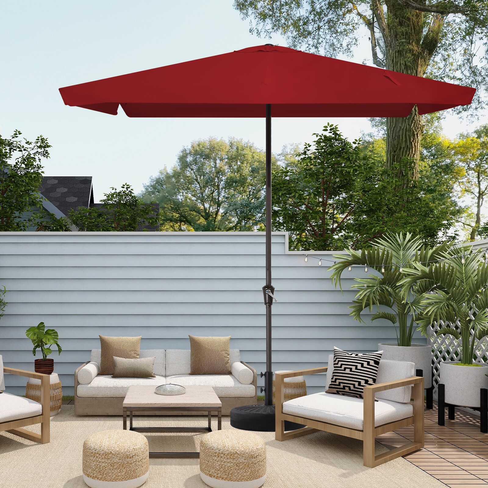 abba patio umbrella with lights Abba Patio Table Market Umbrella