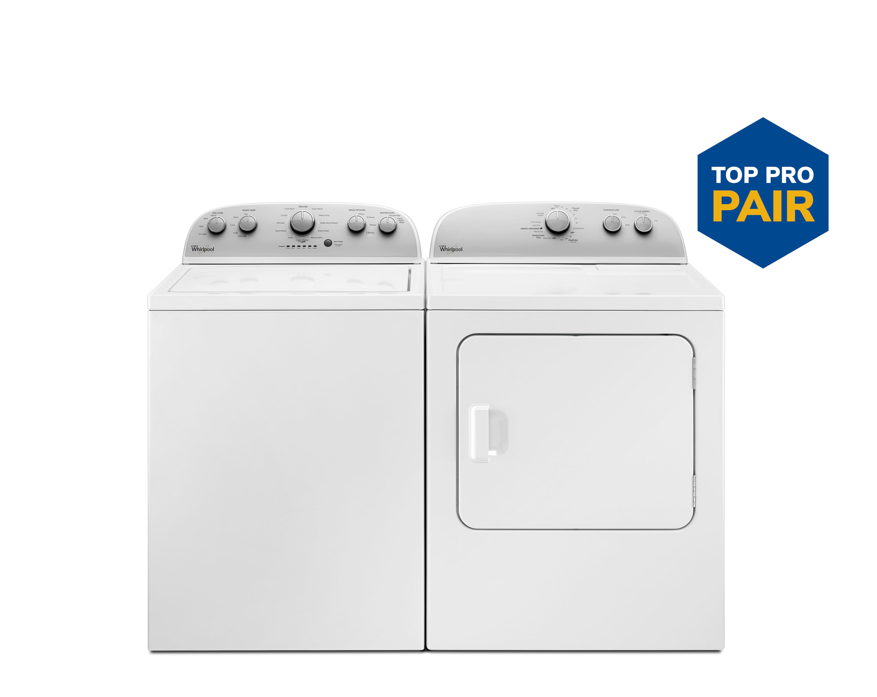 Whirlpool High Efficiency Top-Load with Dual Action Spiral Agitator Washer  & Electric Dryer Set
