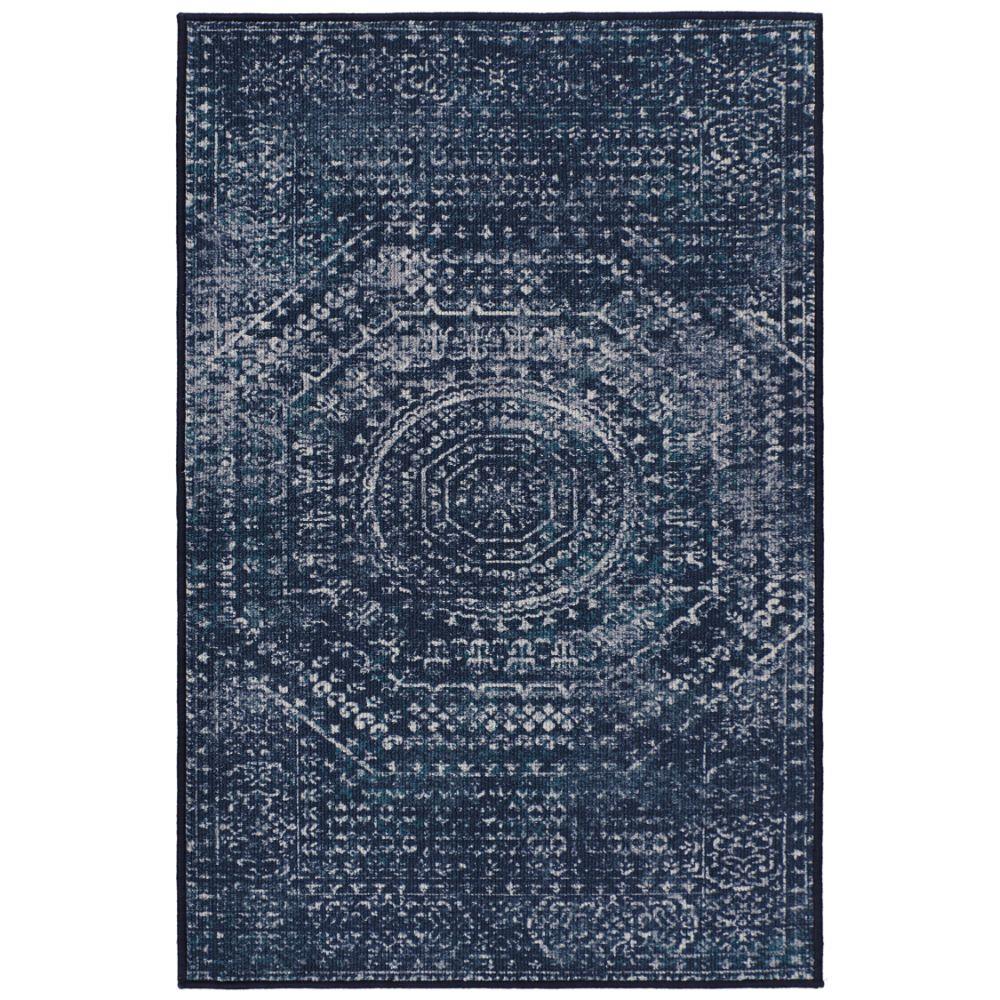 Zig Zag 12342141 Helix 3 X 5 (ft) Denim Indoor Distressed/Overdyed Area Rug