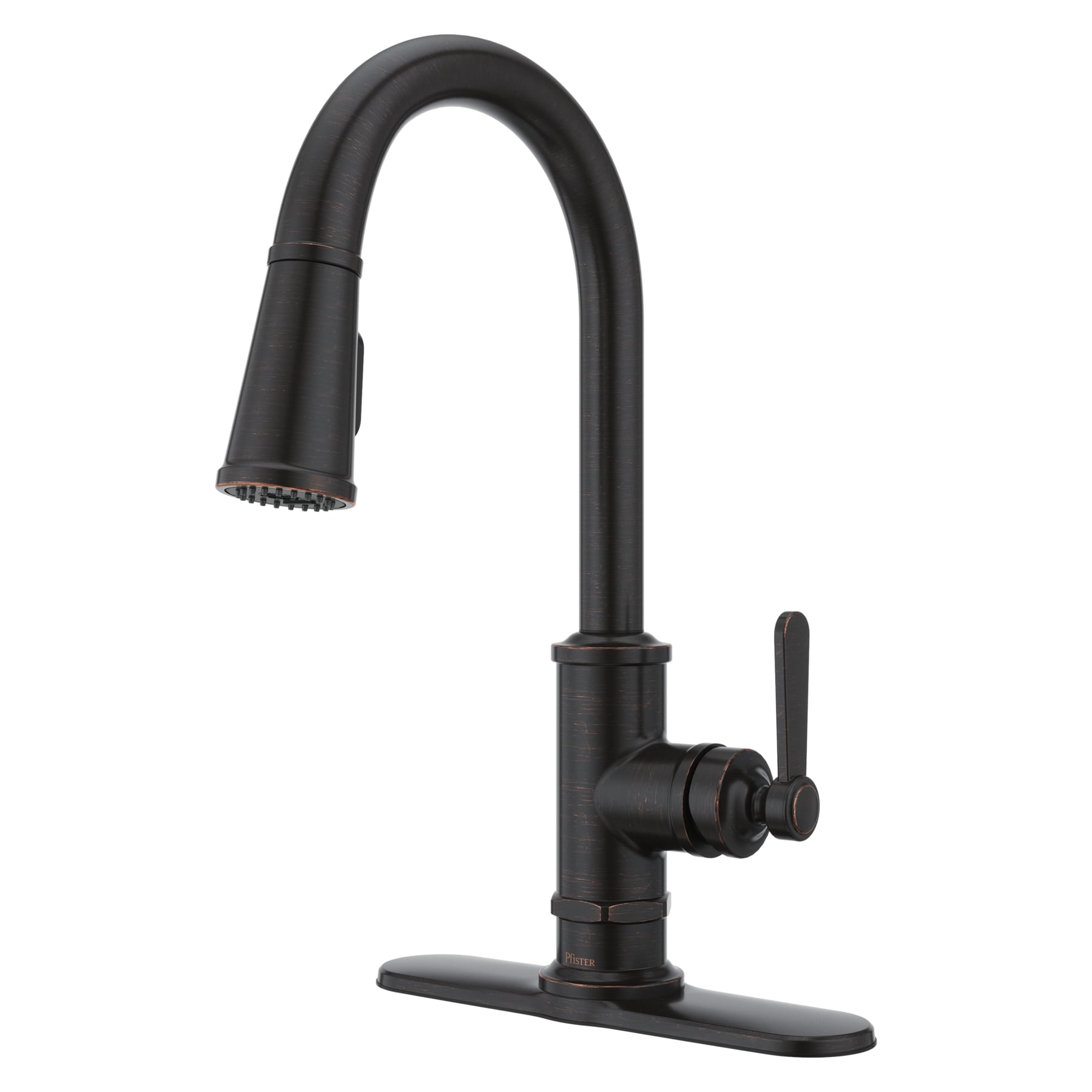 Pfister Raya Matte Black Kitchen Faucet with Pull Down Sprayer & Soap  Dispenser, High Arc Kitchen Sink Faucet with Pull Out Spray Head, Home  Décor