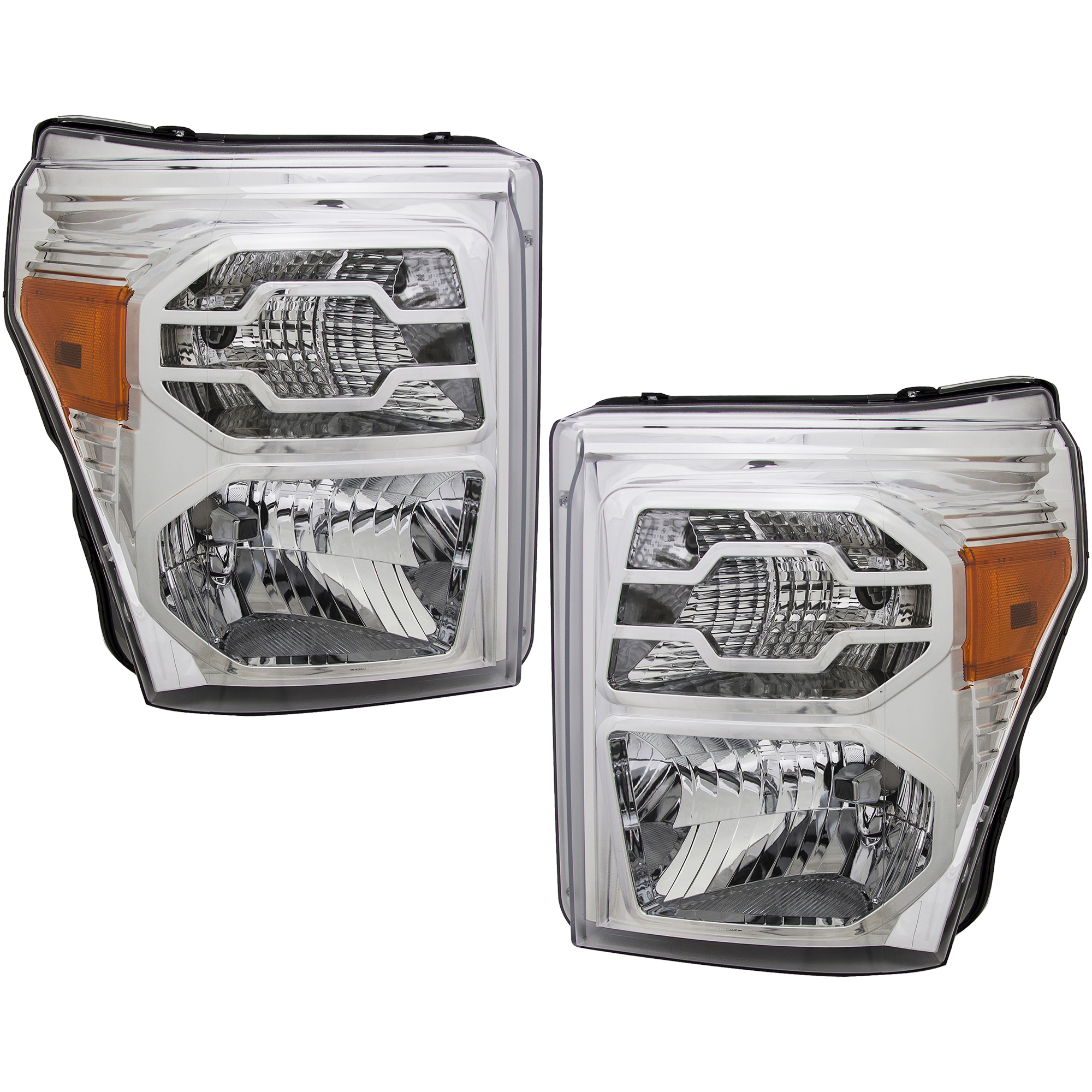 Garage-Pro GPRF10010155 Driver and Passenger Side Headlight For Ford F-250 Super Duty 2011-2016 Also Fits F-350 Super Duty Halogen Without Bulb(s) Replaces# Bc3z13008e-pfm Bc3z13008f-pfm