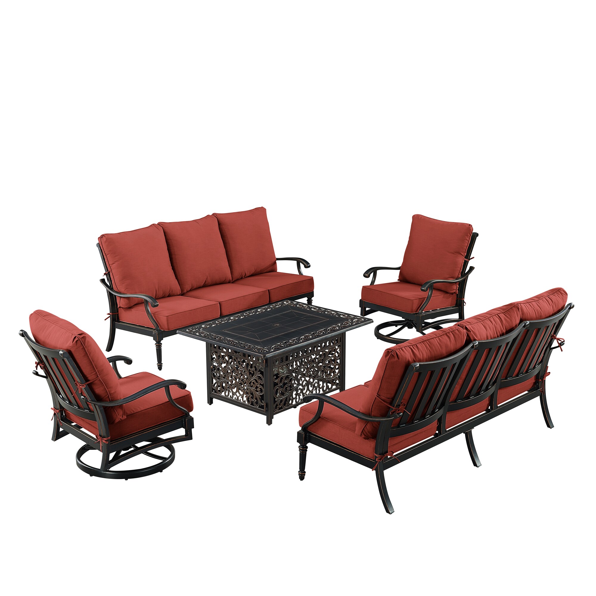 Oakland Living SHAO2SF2CHCABOSRDCUA Patio-Conversation-Sets - View #4