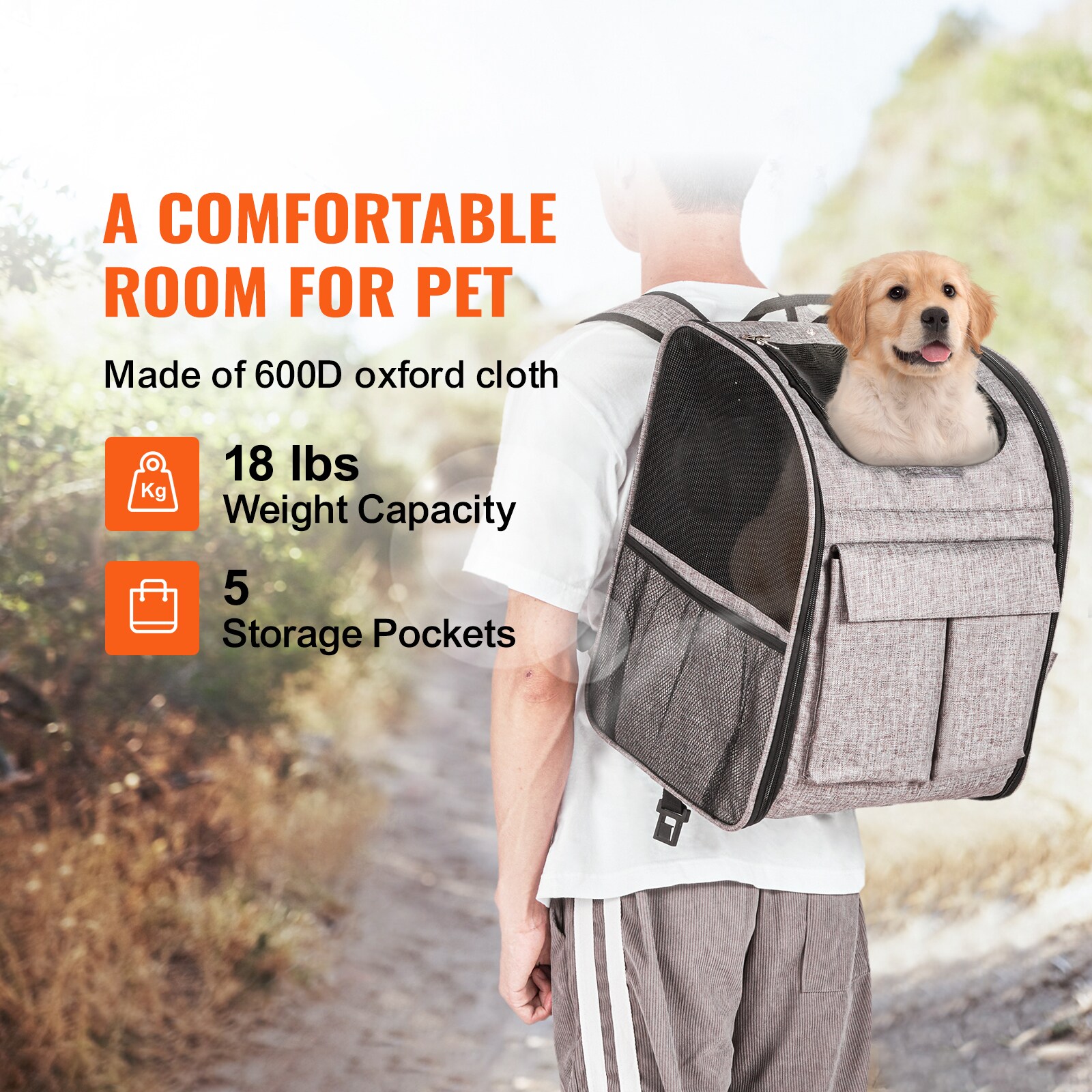 VEVOR Rolling Pet Carrier Backpack with Removable Wheels for Under 18LBS  Large Soft Sided Wheeled Dog Carrier Cat Travel Carrier Airline Approved  for Small Dogs and Medium Cats with Upgraded Wheels in