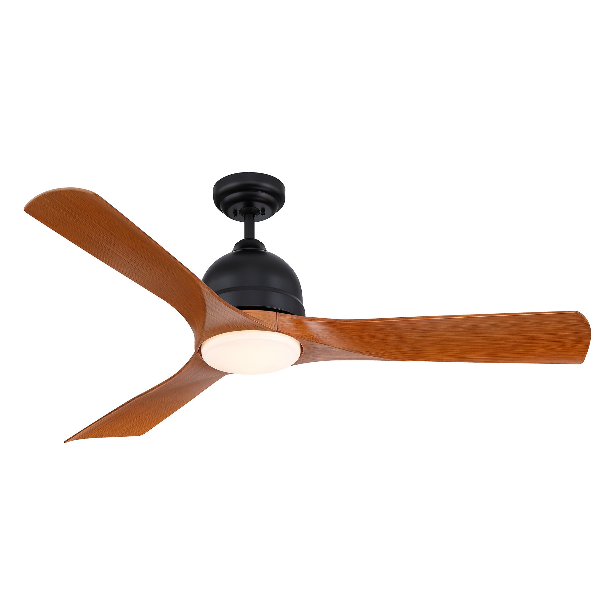 Parrot Uncle BBCF590BB 54-in Barbeque Black Integrated LED Indoor Ceiling Fan with Light and Remote (3-Blade)